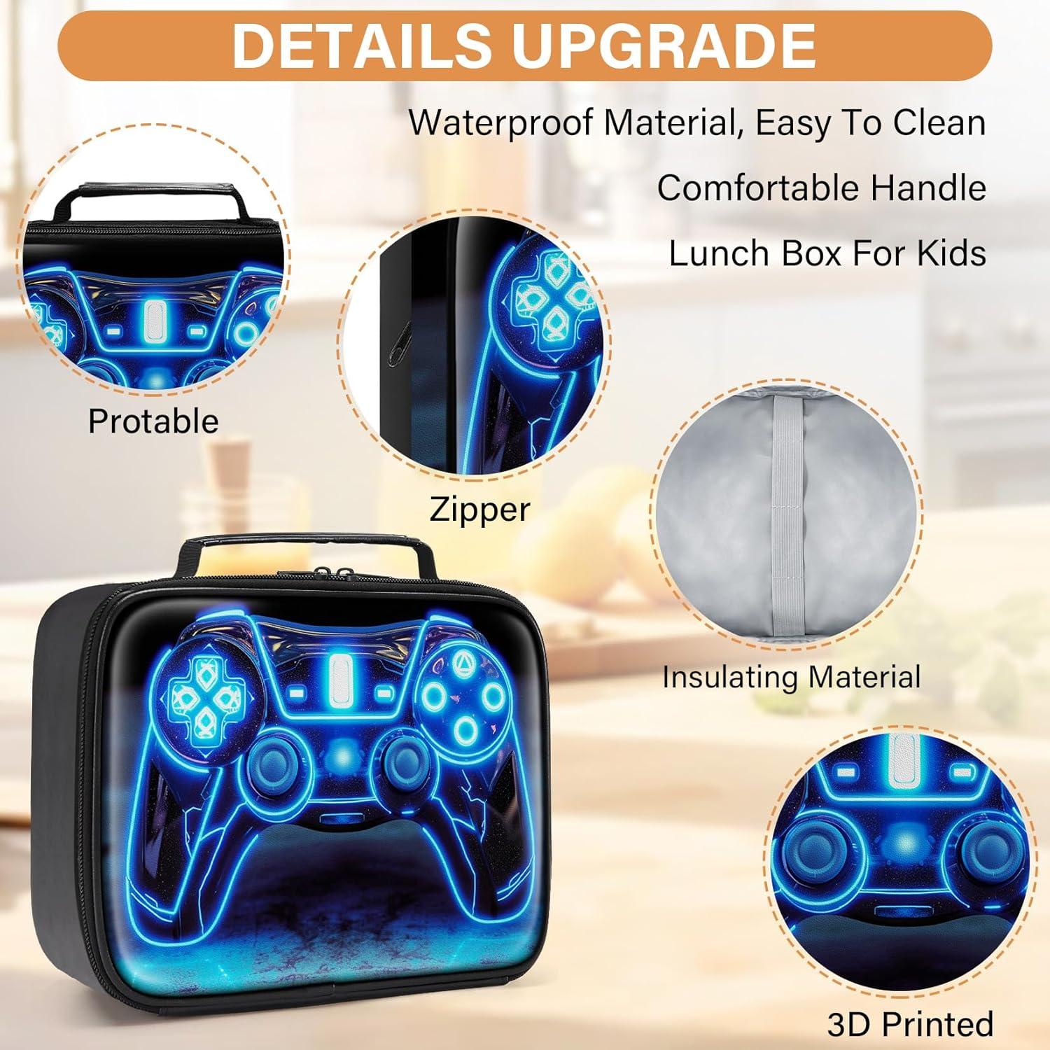 Caja de Almuerzo Gamer Fitvc 26x21x8 cm Insulada