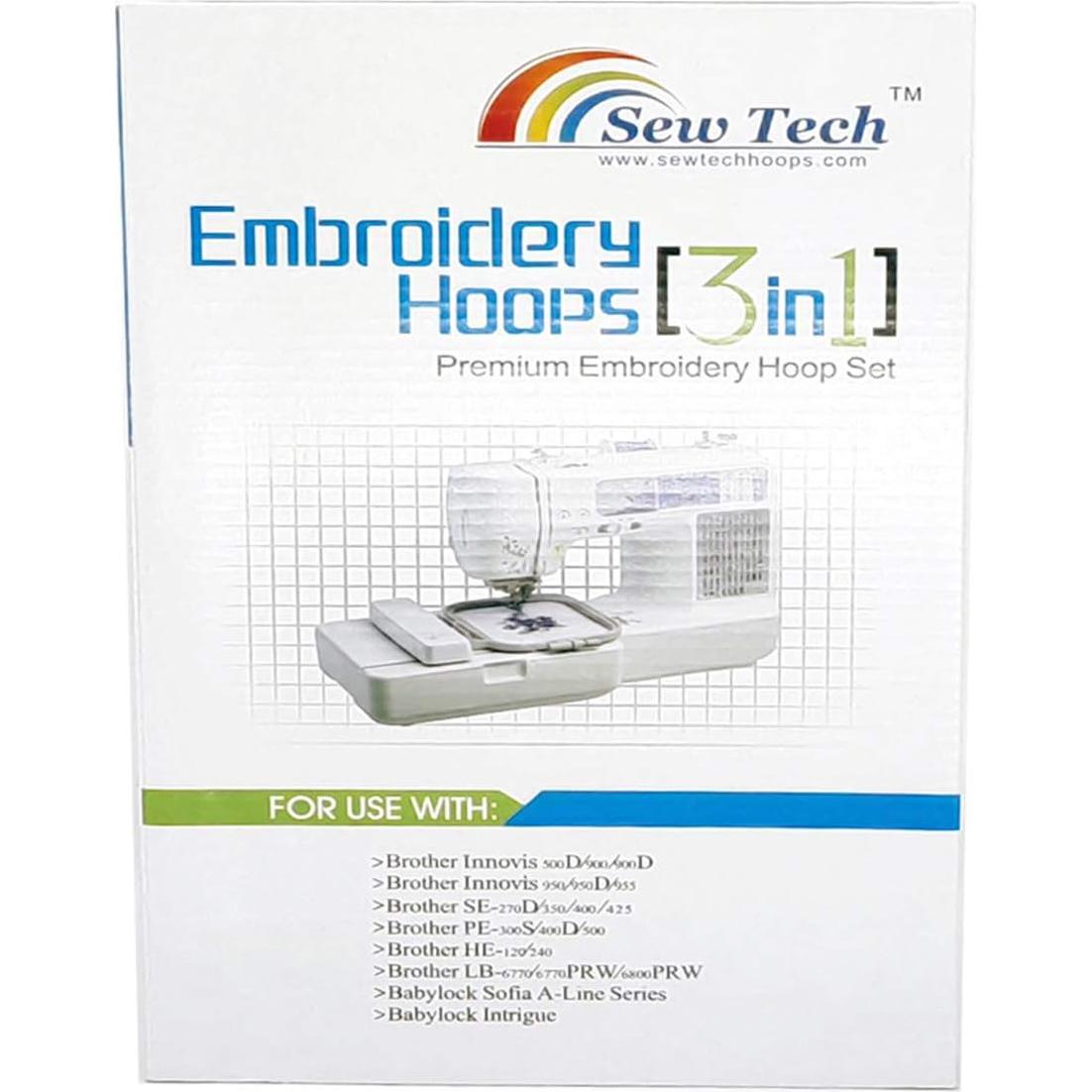 Aros de Bordado Sew Tech 3en1-A para Brother y Babylock