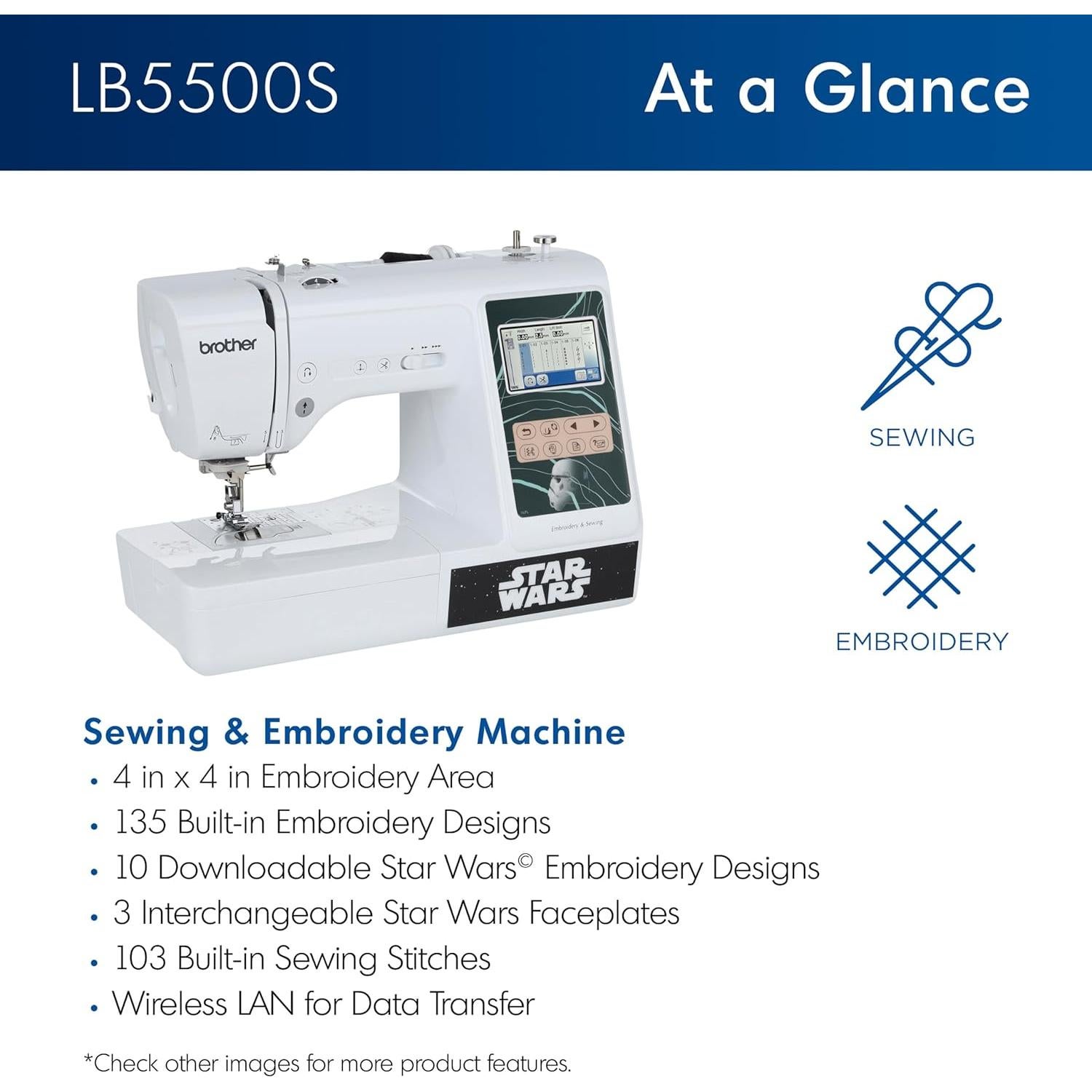Máquina de Coser y Bordar Brother LB5500S Star Wars 2-en-1