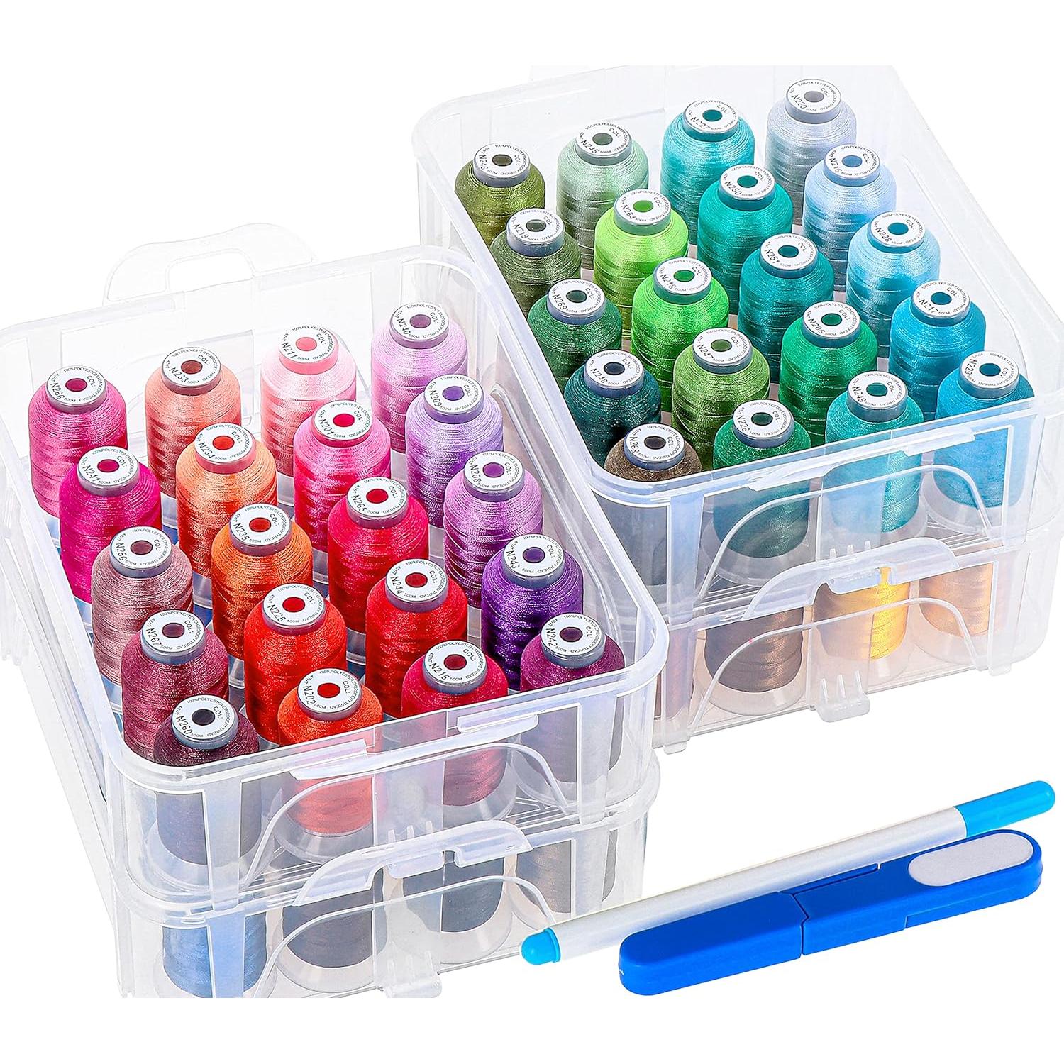 Kit de Hilo de Bordar Nuevo Brothread 80 Carretes 500m