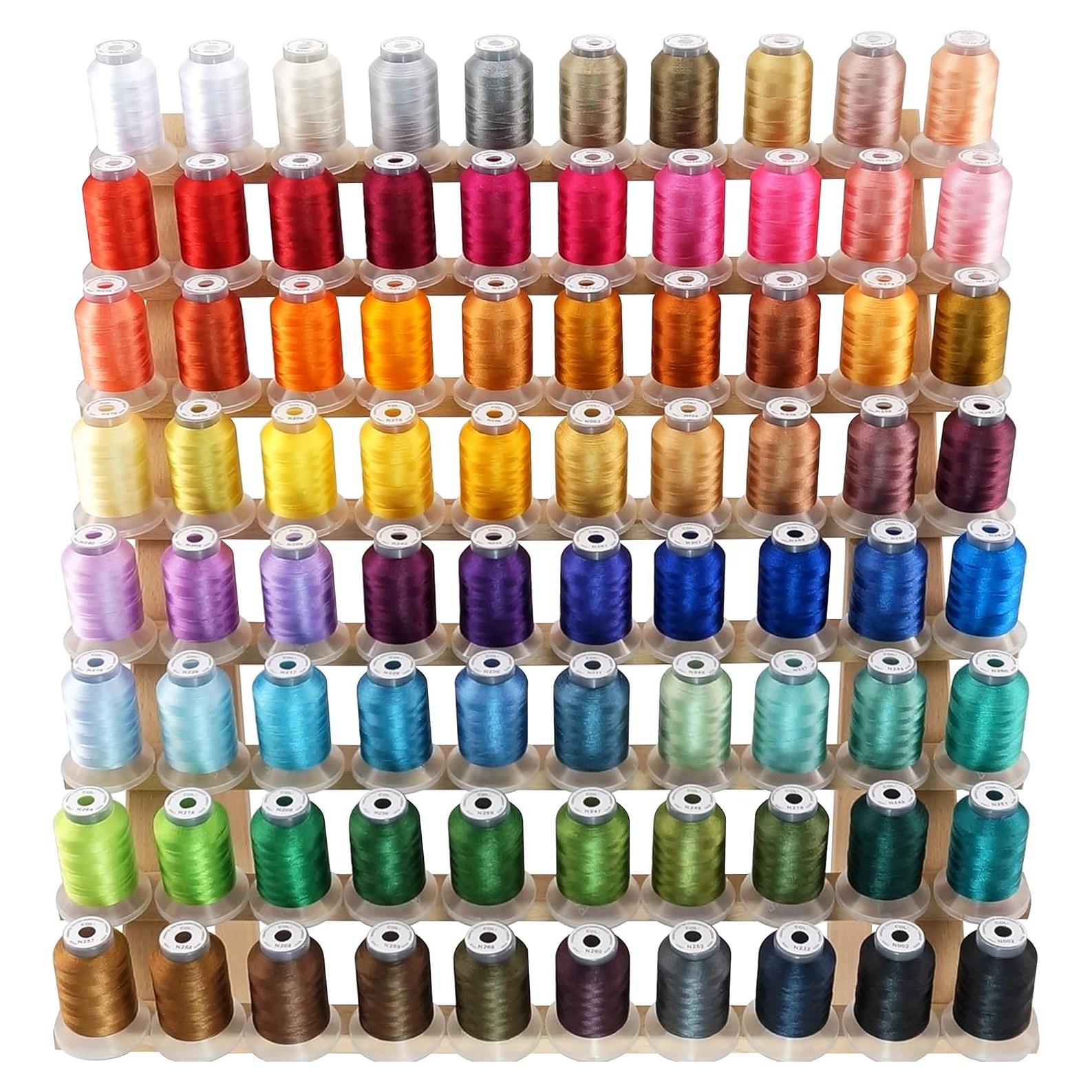 Kit de Hilos de Bordado Poliester 80 Carretes New Brothread 500m