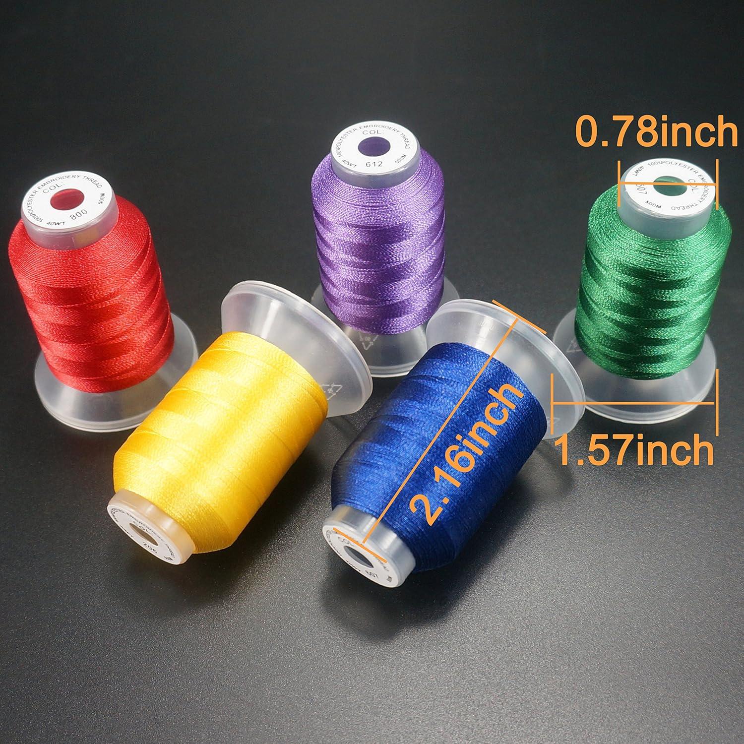 Kit de Hilos de Bordado Poliester 80 Carretes New Brothread 500m
