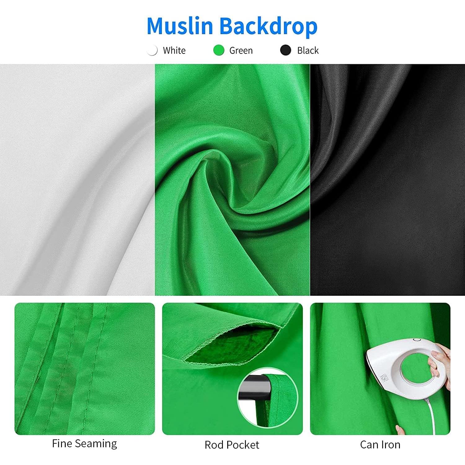 Kit de Iluminación Fotográfica NEEWER con Fondos y Soportes