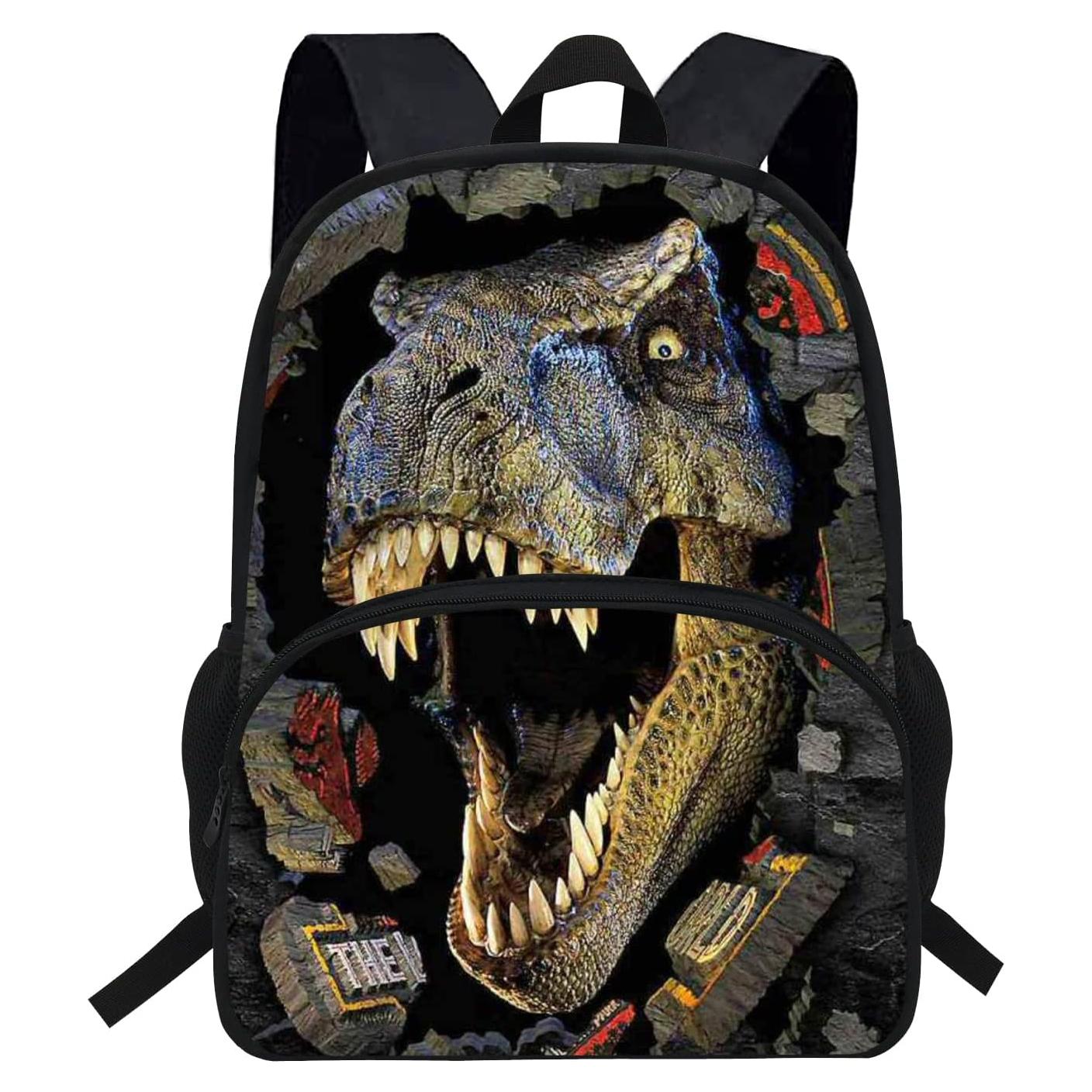 Mochila Escolar VEEWOW Dinosaurio 40.6 cm para Niños