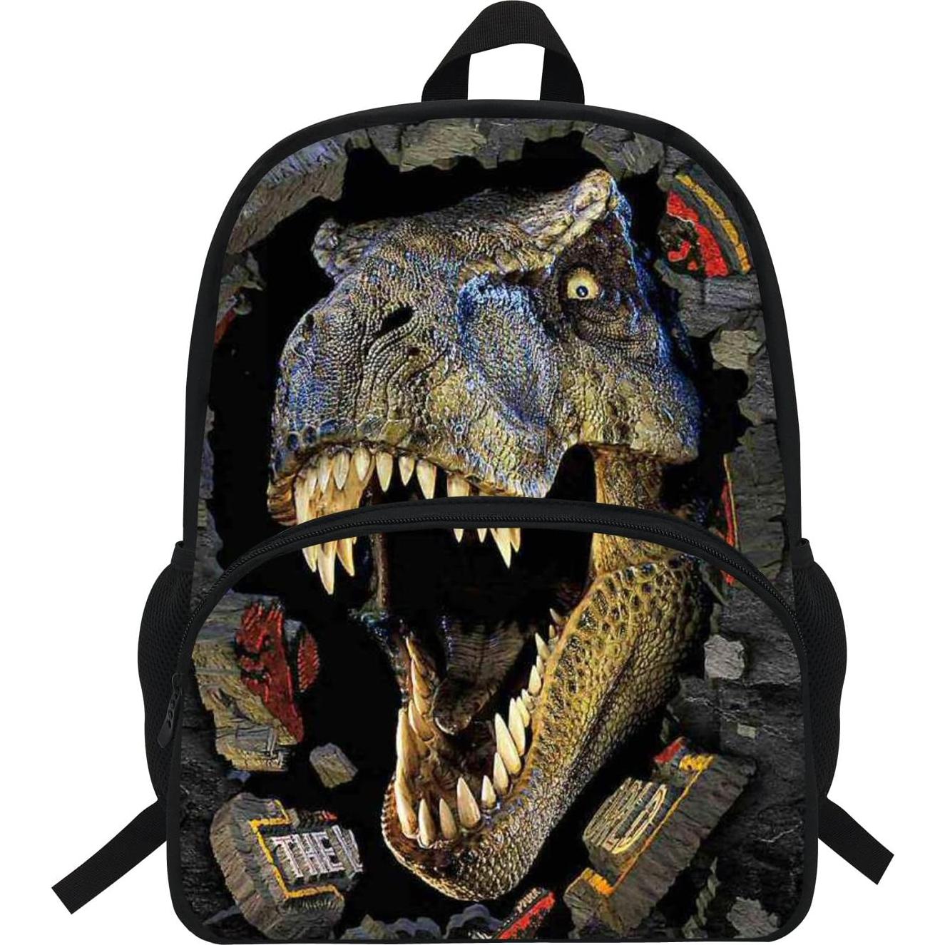 Mochila Escolar VEEWOW Dinosaurio 40.6 cm para Niños