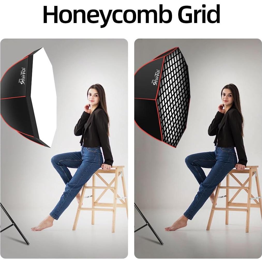 Kit de Iluminación Softbox Octagonal 95 cm 110W LED SHIRTAL