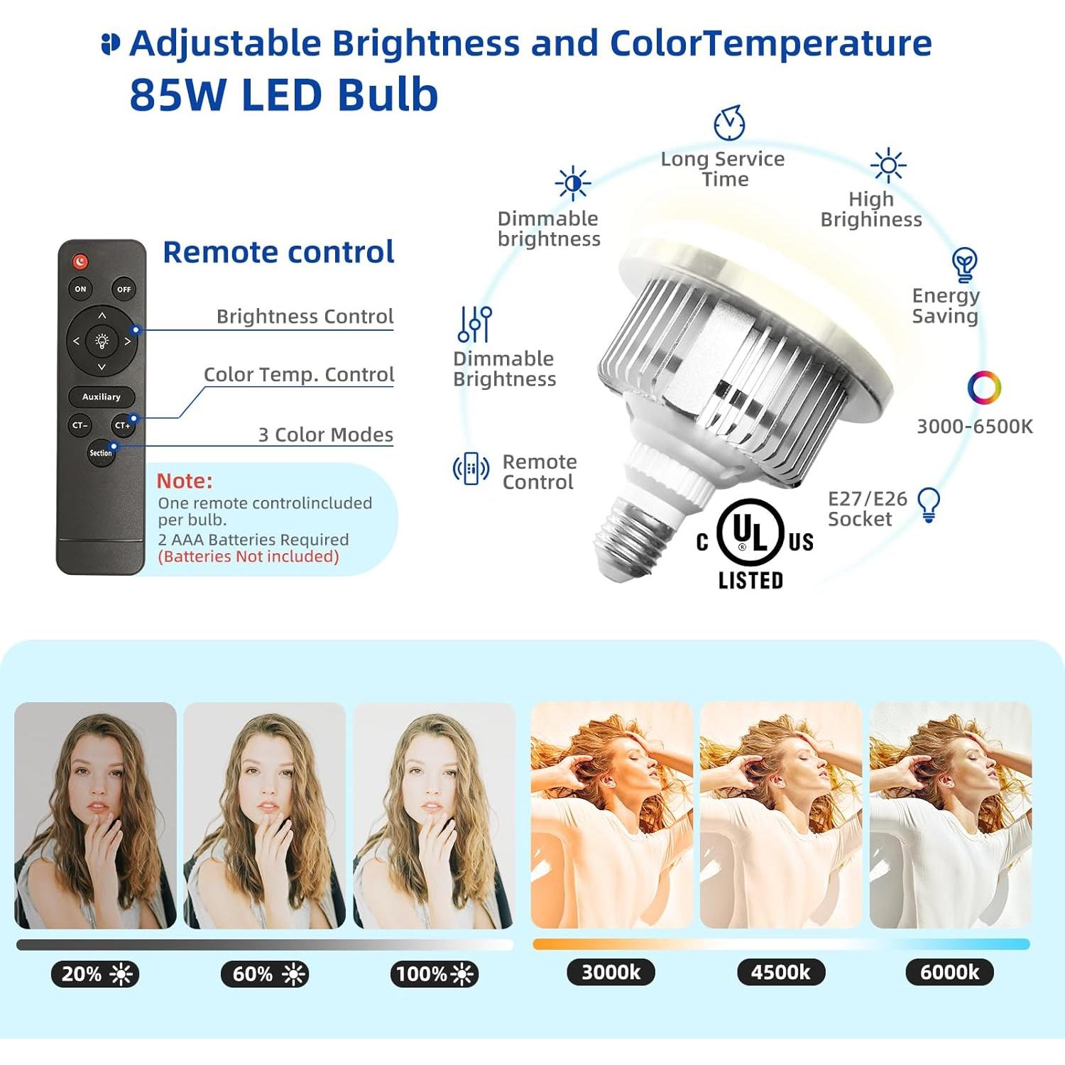 Kit de Iluminación Fotográfica SAVWAY con Fondos 2.6x3.0m