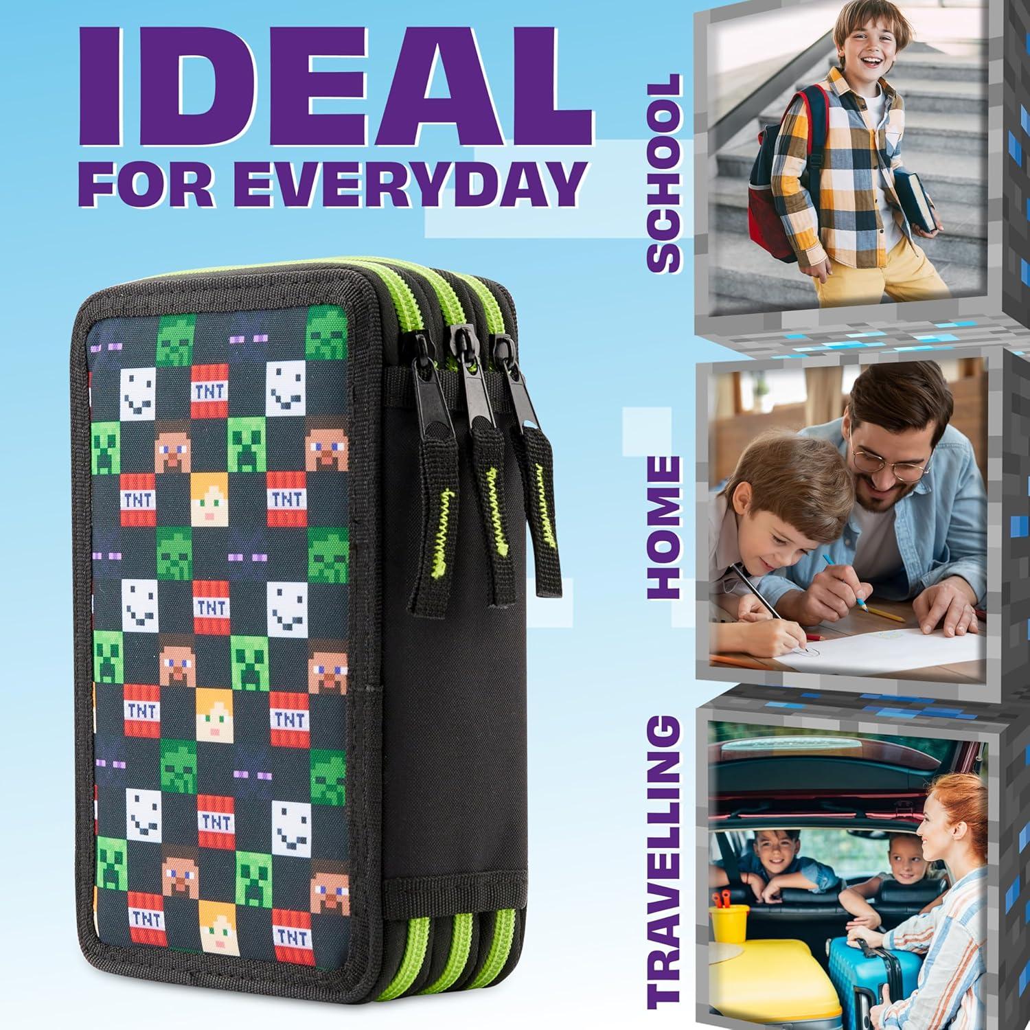 Estuche de Lápices Minecraft para Niños - Gran Capacidad