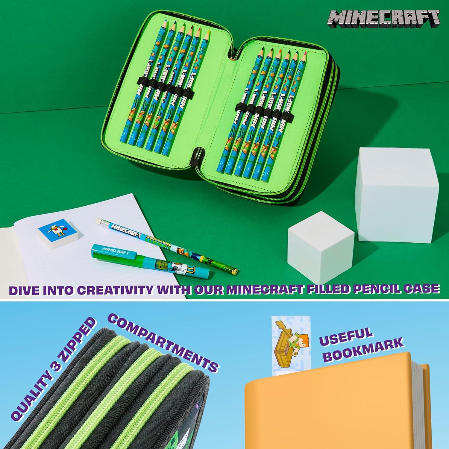 Estuche de Lápices Minecraft para Niños - Gran Capacidad