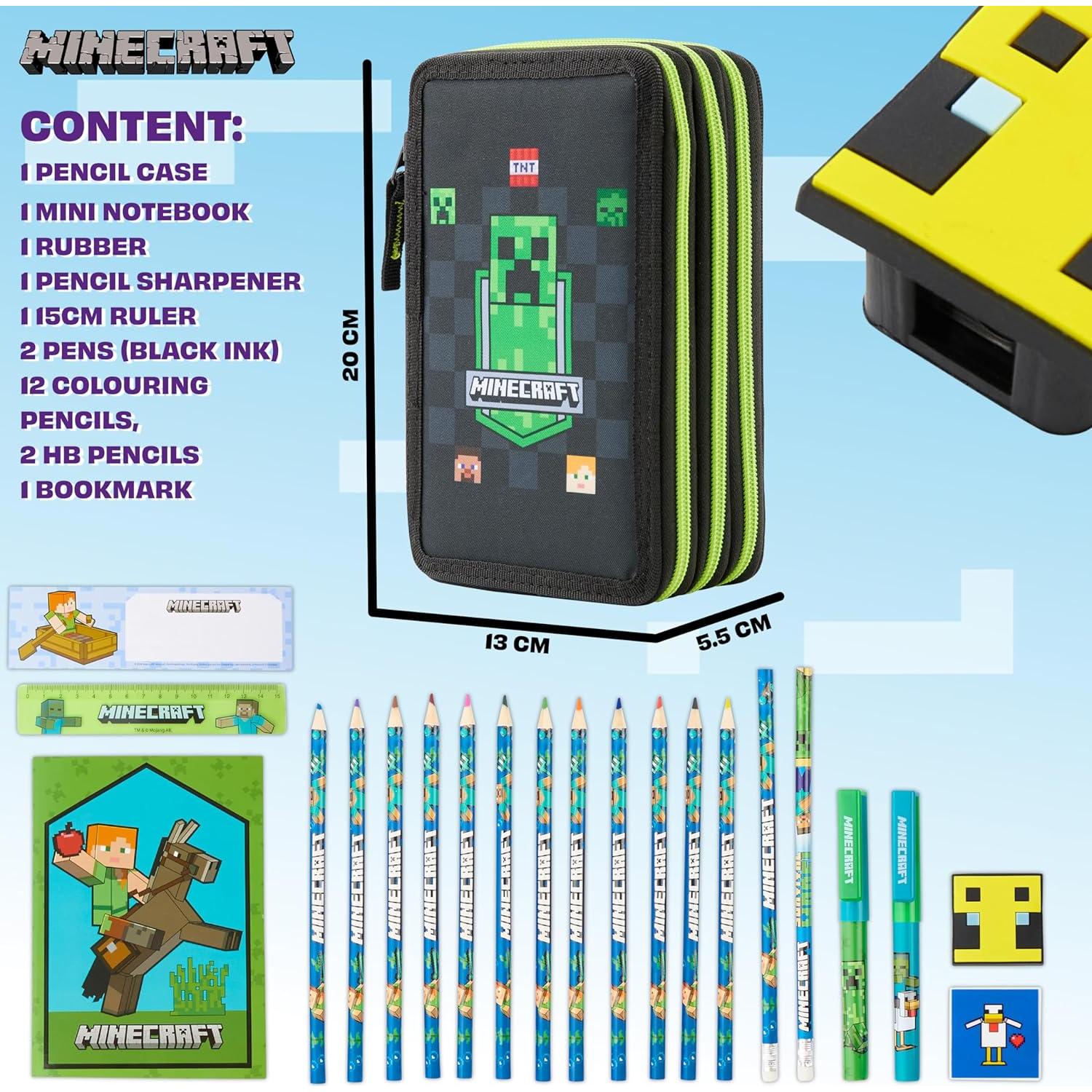 Estuche de Lápices Minecraft para Niños - Gran Capacidad