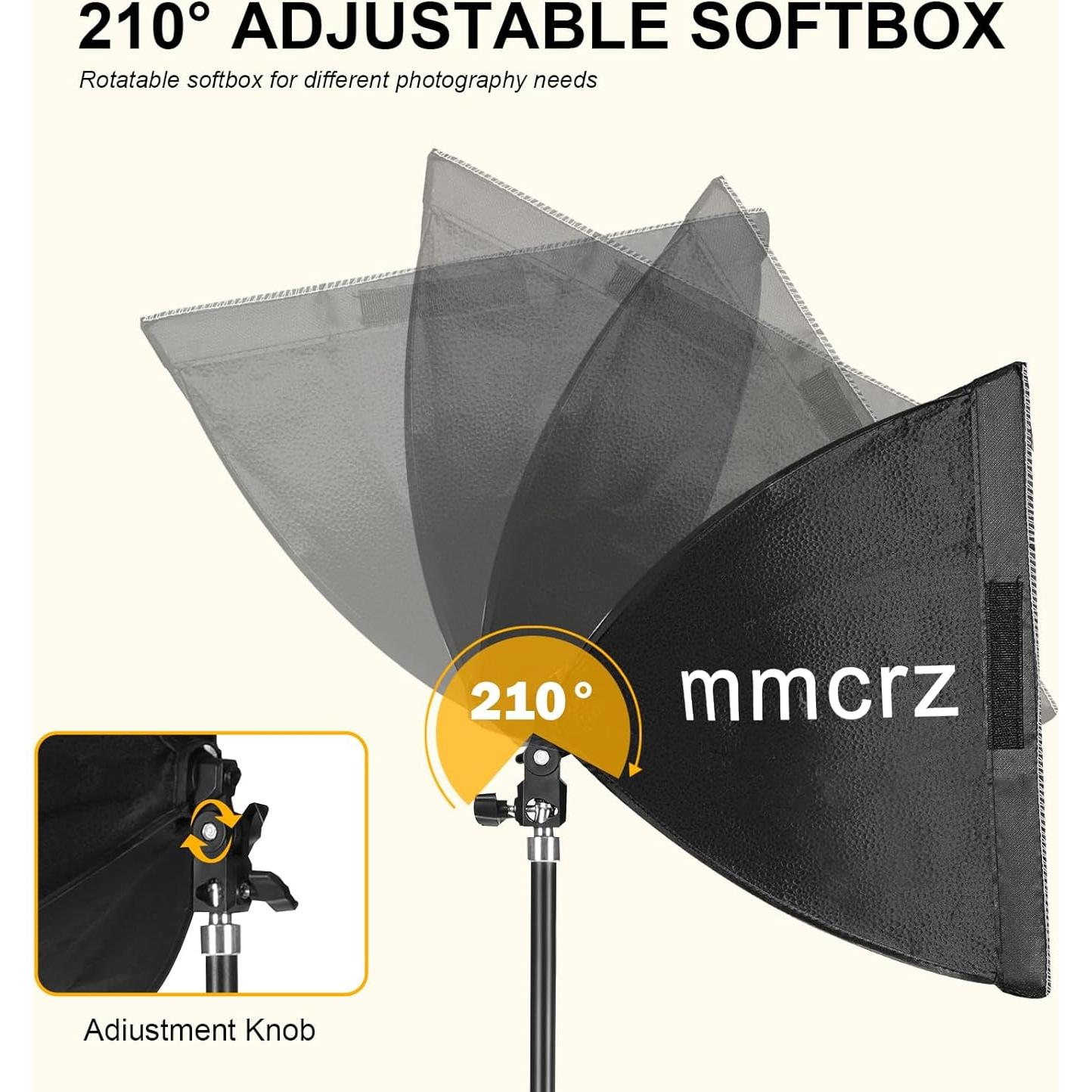 Kit de Iluminación Softbox Profesional mmcrz 2 Paquetes 16x16"