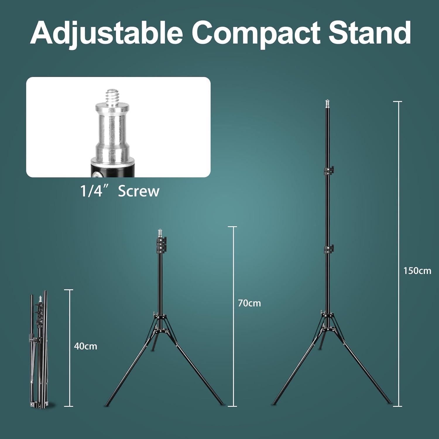 Kit de Iluminación Softbox Skytex 40x40cm con Bombilla LED 135W