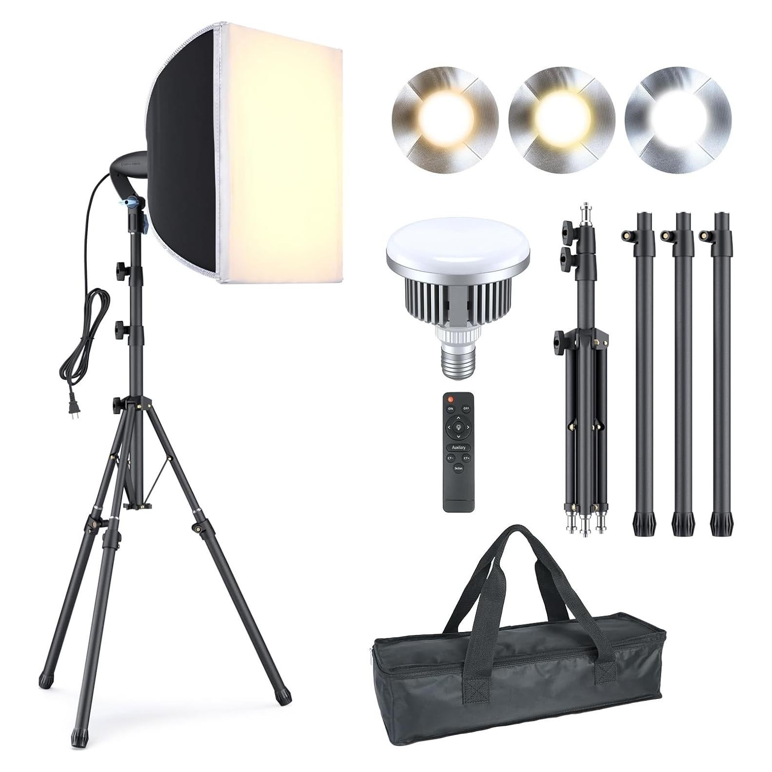 Kit de Iluminación Profesional LINCO con Softbox 40x40cm y LED 85W