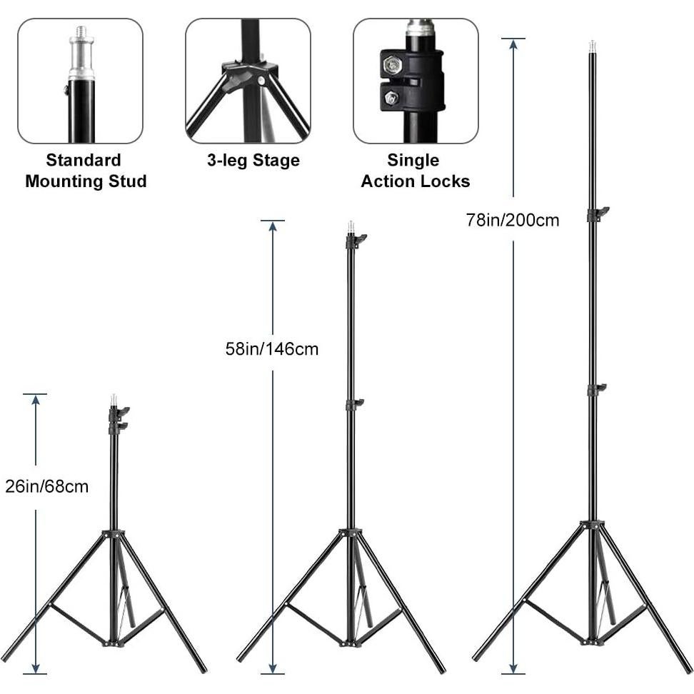 Kit de Iluminación Softbox MOUNTDOG 2x50x70cm LED 85W 5700K