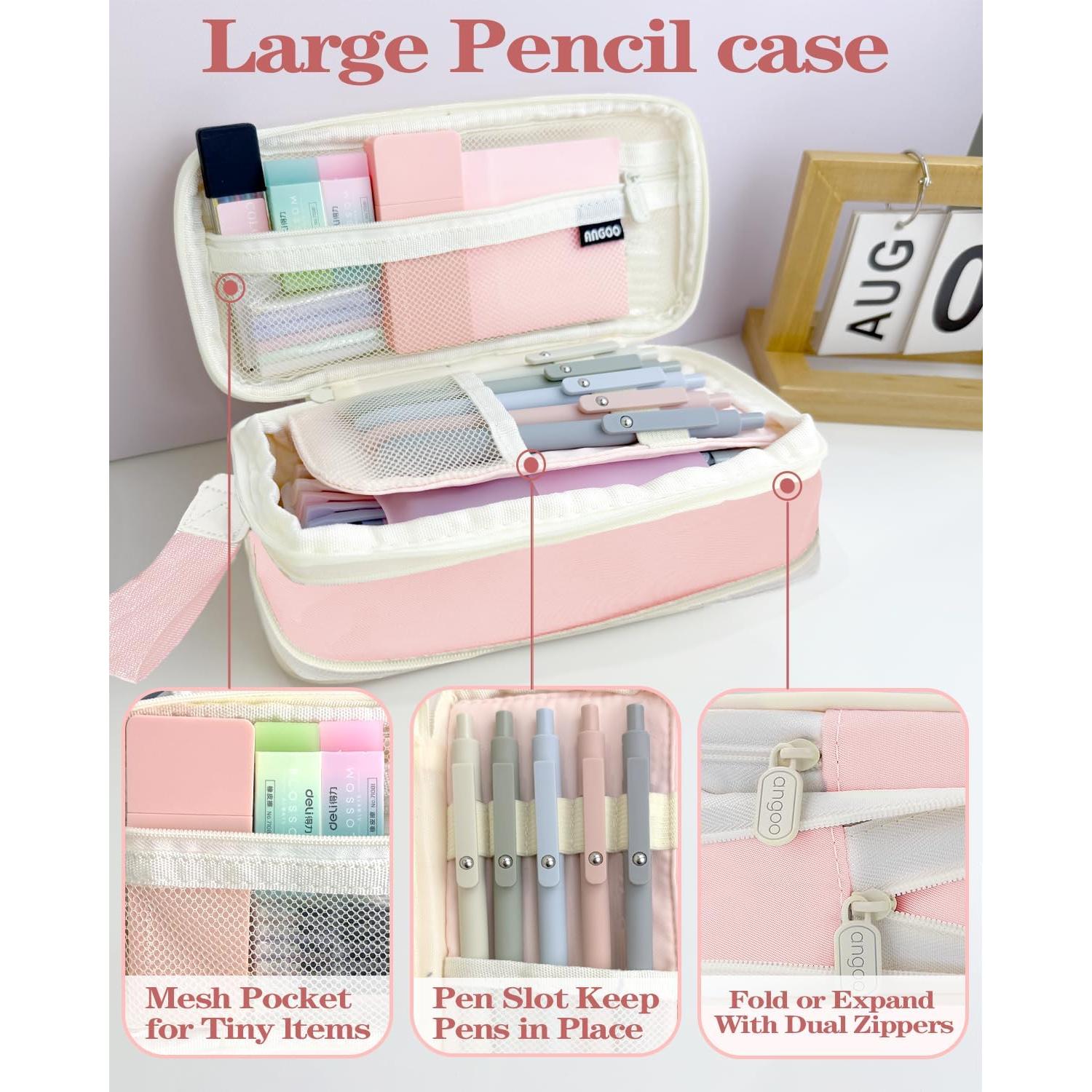 Set de Papelería JIZHIYUAN 54 Piezas con Estuche Rosa