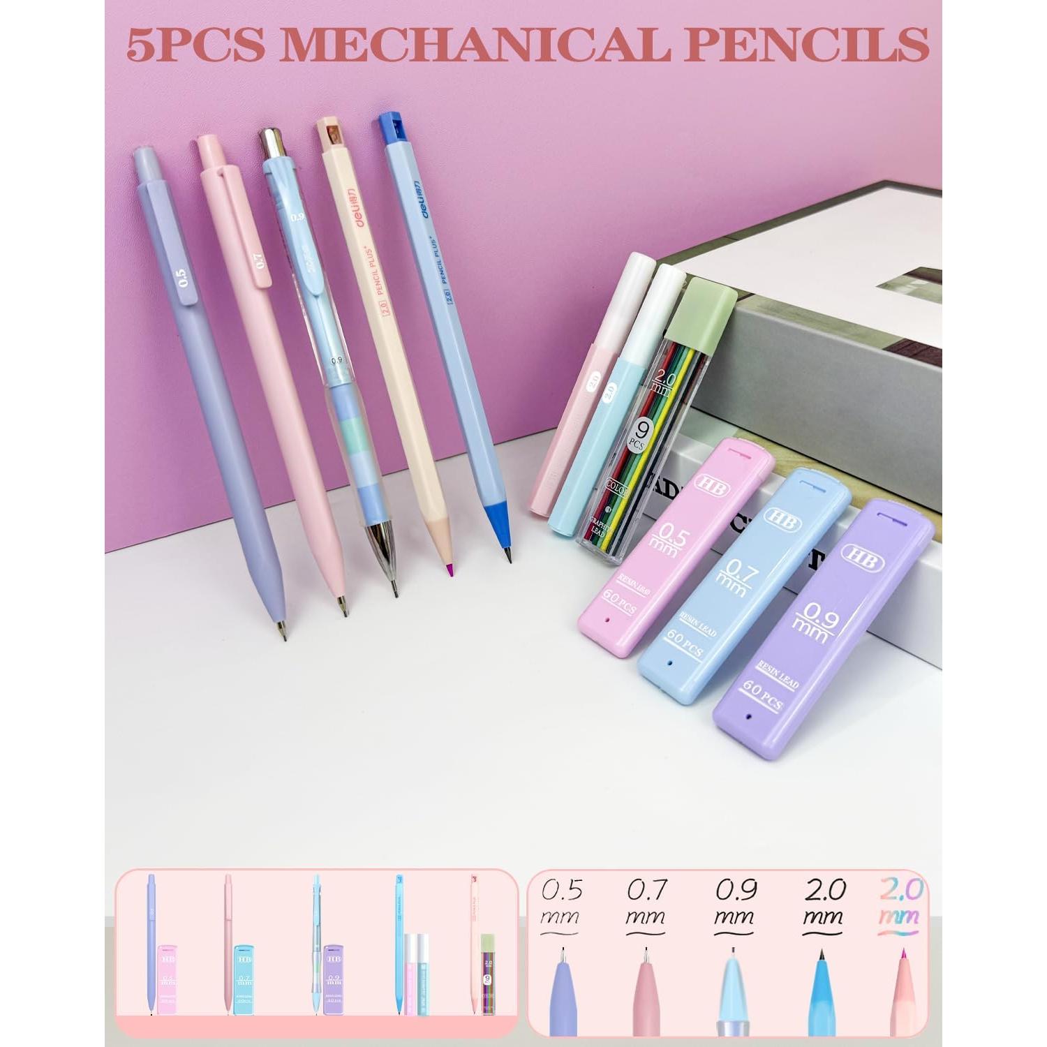 Set de Papelería JIZHIYUAN 54 Piezas con Estuche Rosa