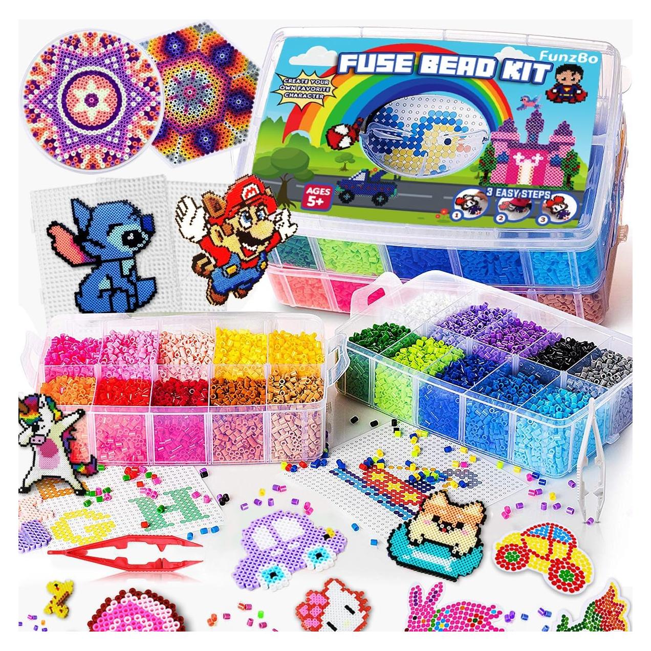 Kit de Perlas de Fusión FUNZBO 23000 Piezas 22 Colores