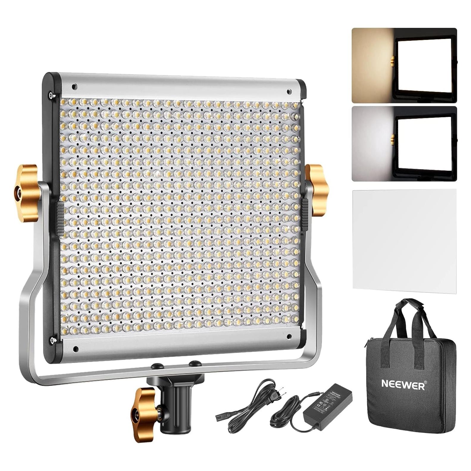 Luz LED Bi-Color Neewer 480 Perlas 3200-5600K con Soporte