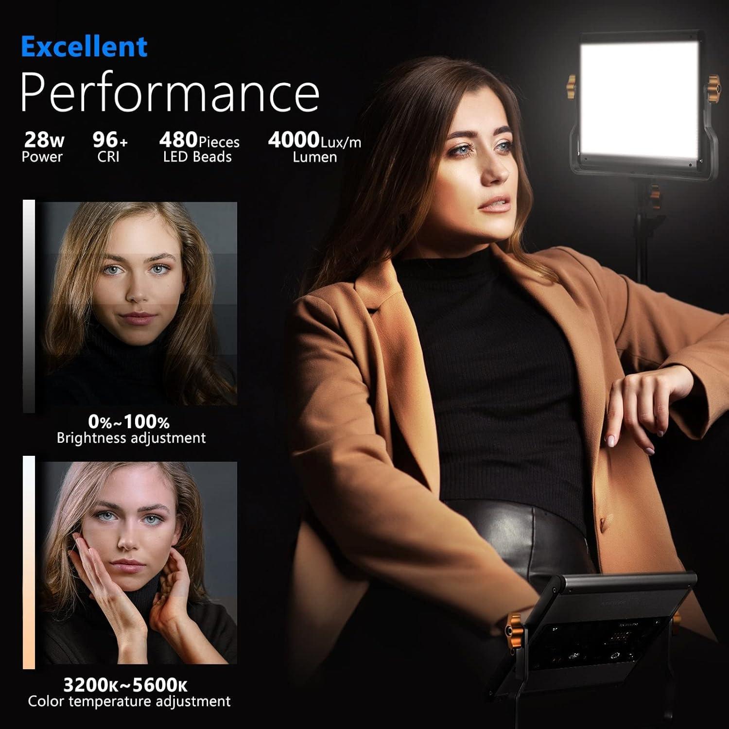 Luz LED Bi-Color Neewer 480 Perlas 3200-5600K con Soporte