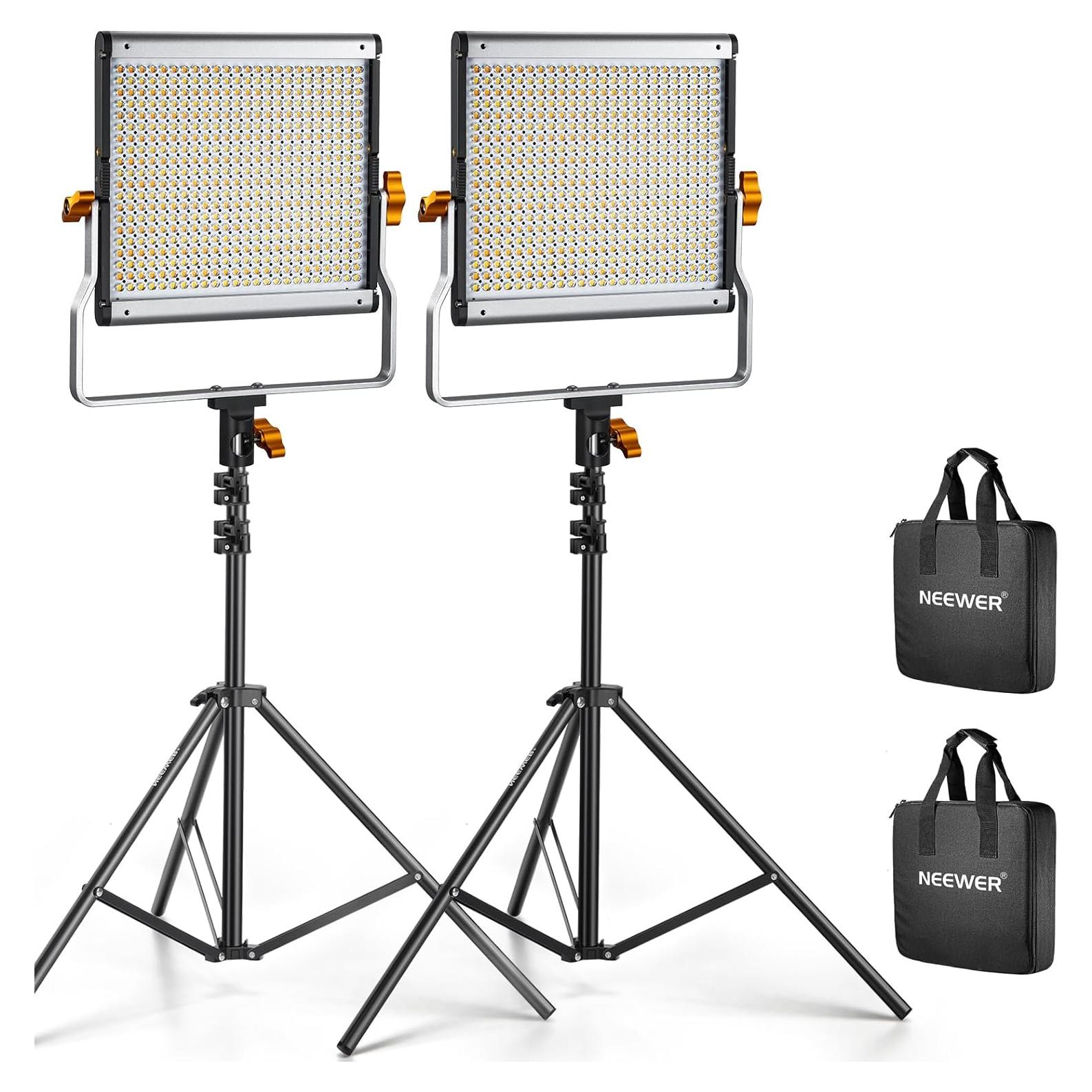 Kit de Luz de Video LED Bi Color Neewer NL480 con Trípode 190cm