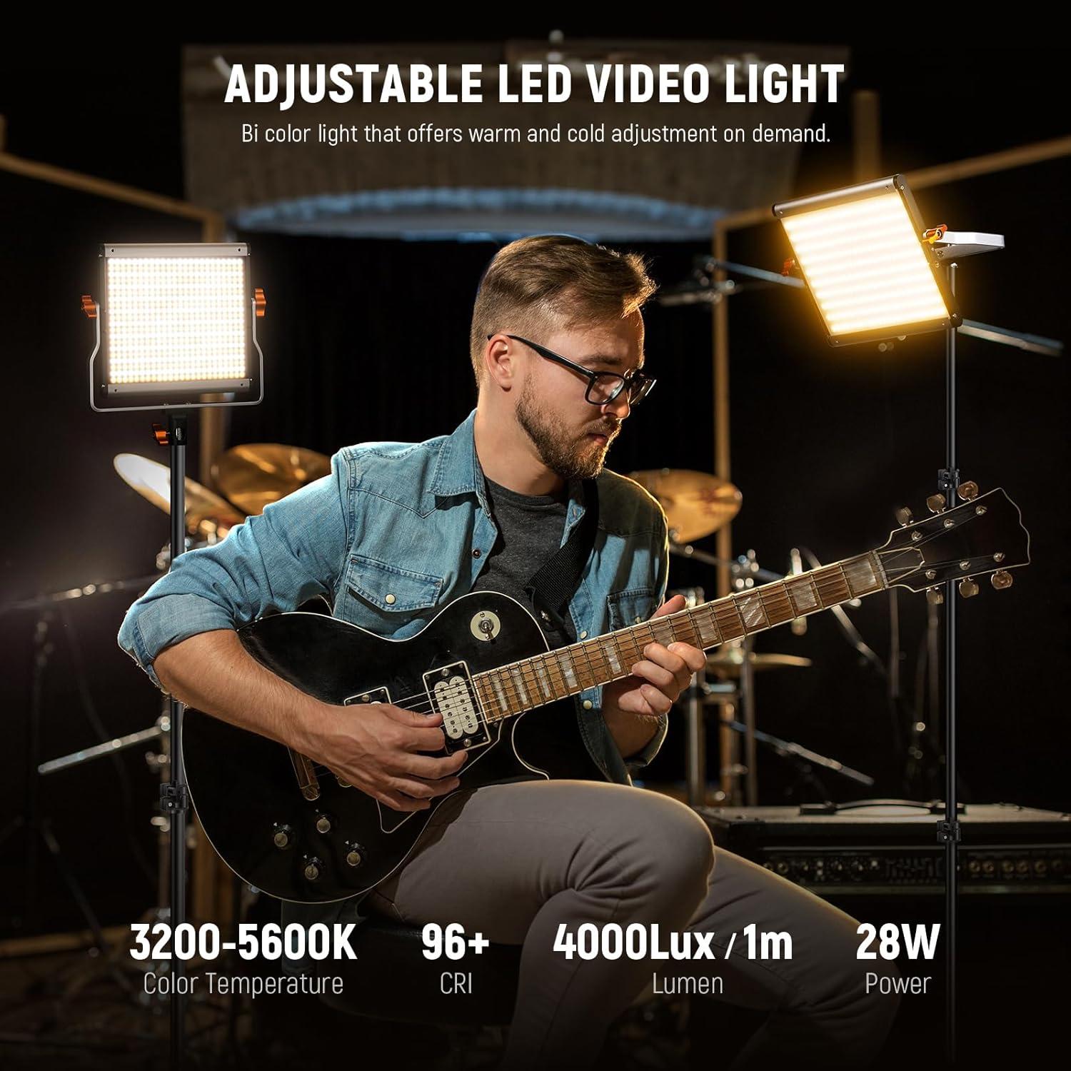 Kit de Luz de Video LED Bi Color Neewer NL480 con Trípode 190cm