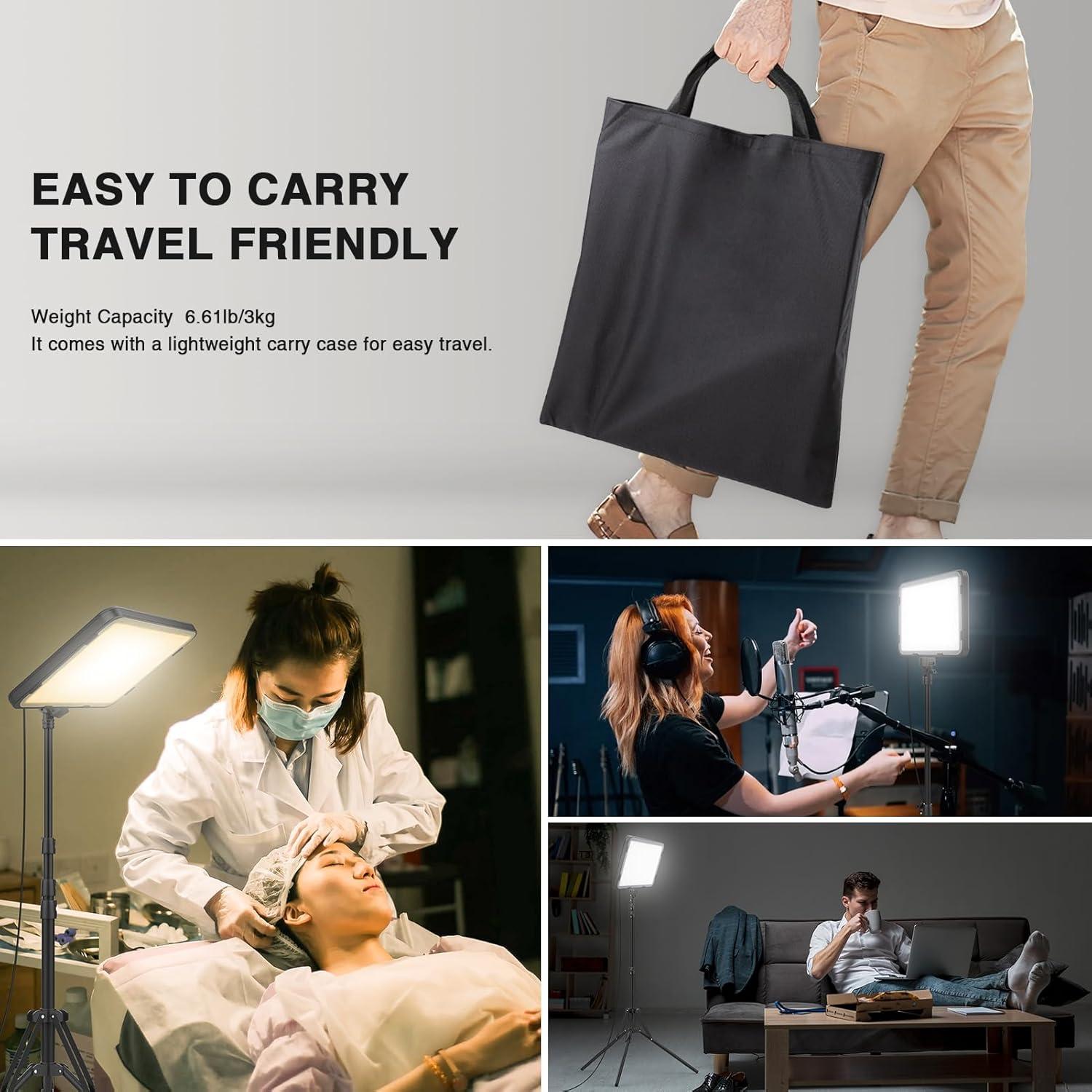 Kit de Iluminación LED Kmasic 2 Luces con Trípode 160cm 15W