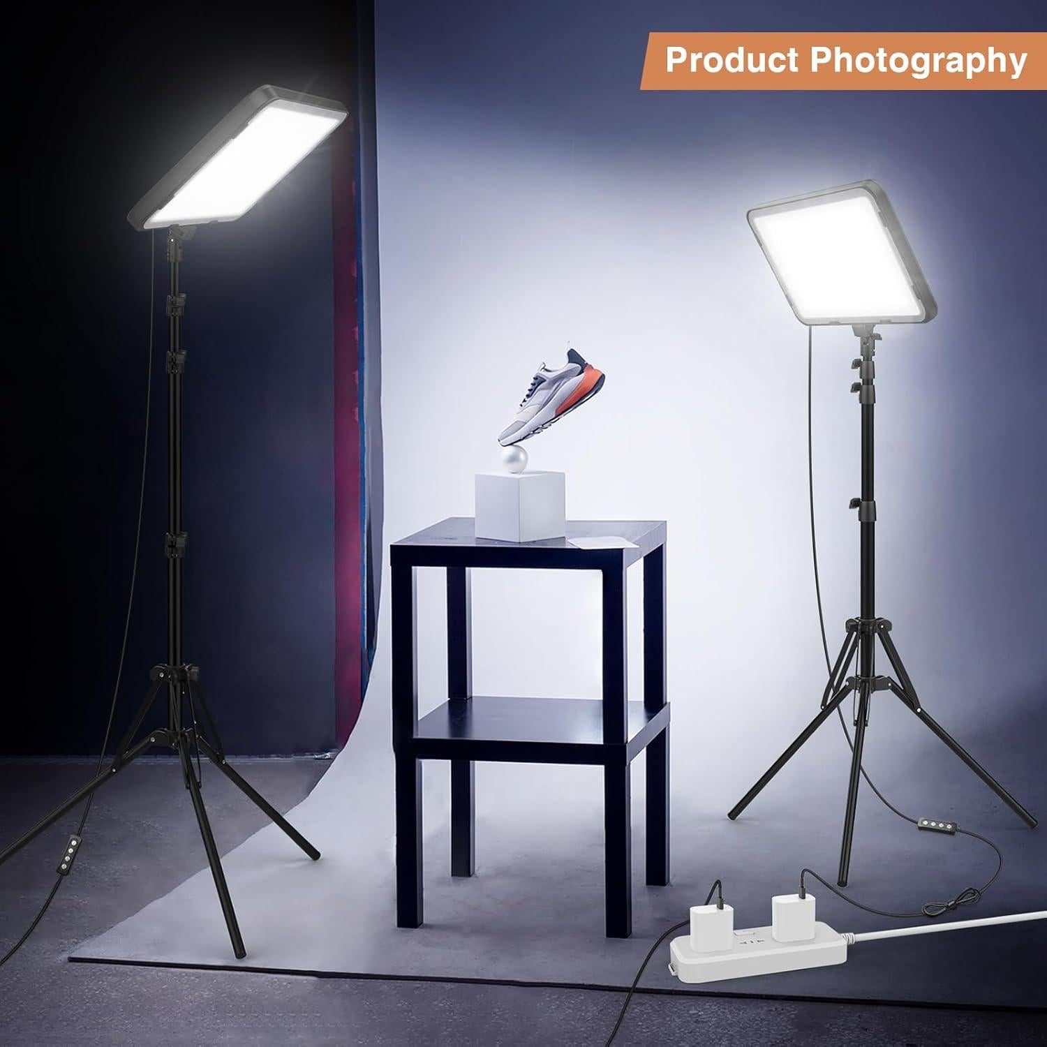 Kit de Iluminación LED Kmasic 2 Luces con Trípode 160cm 15W