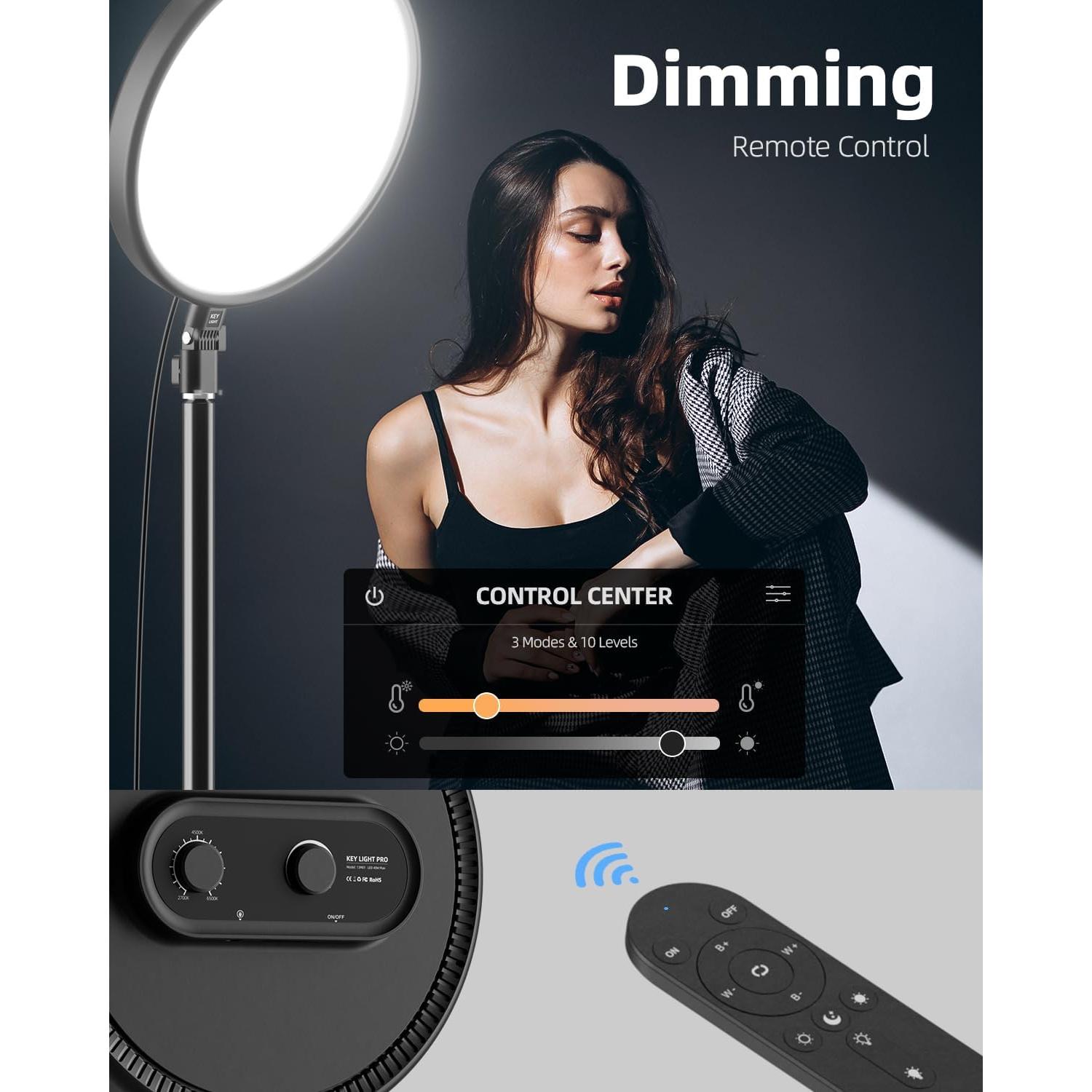 Anillo de Luz Grande TODI 200 cm con Soporte y Control Remoto