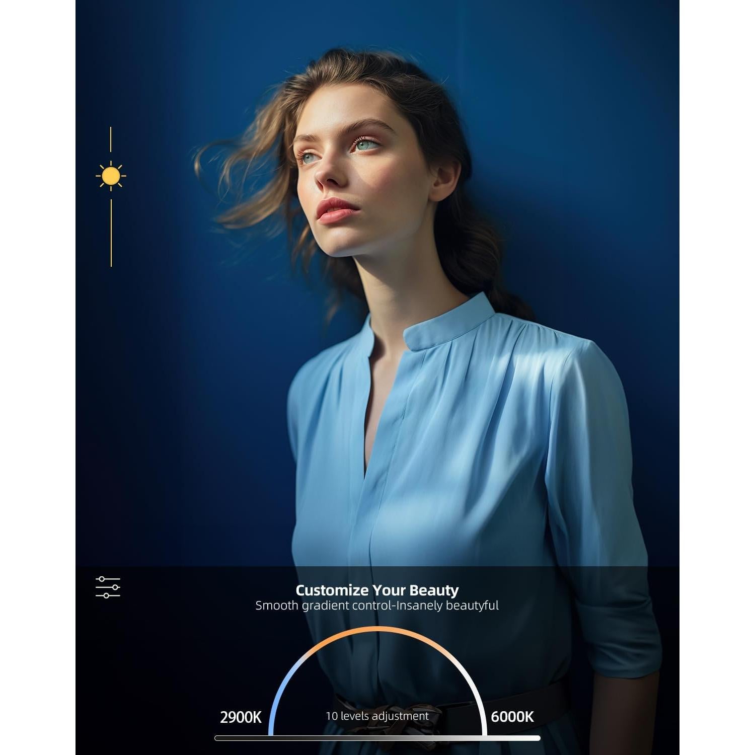 Anillo de Luz LED Vimose 26.7 cm con Trípode Ajustable 182.9 cm