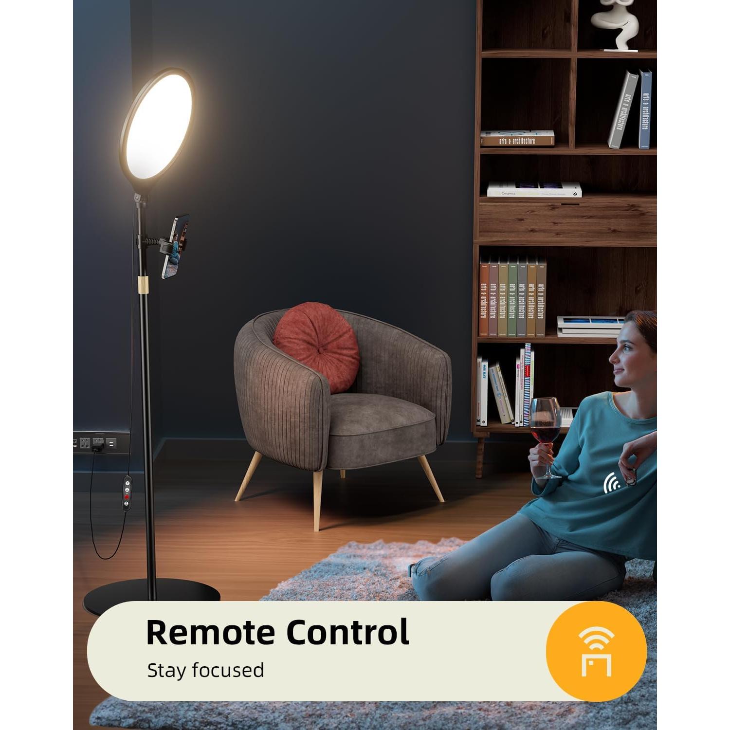 Anillo de Luz LED Vimose 26.7 cm con Trípode Ajustable 182.9 cm