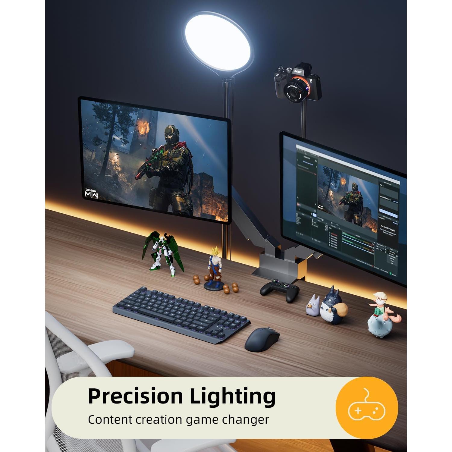 Anillo de Luz LED Vimose 26.7 cm con Trípode Ajustable 182.9 cm