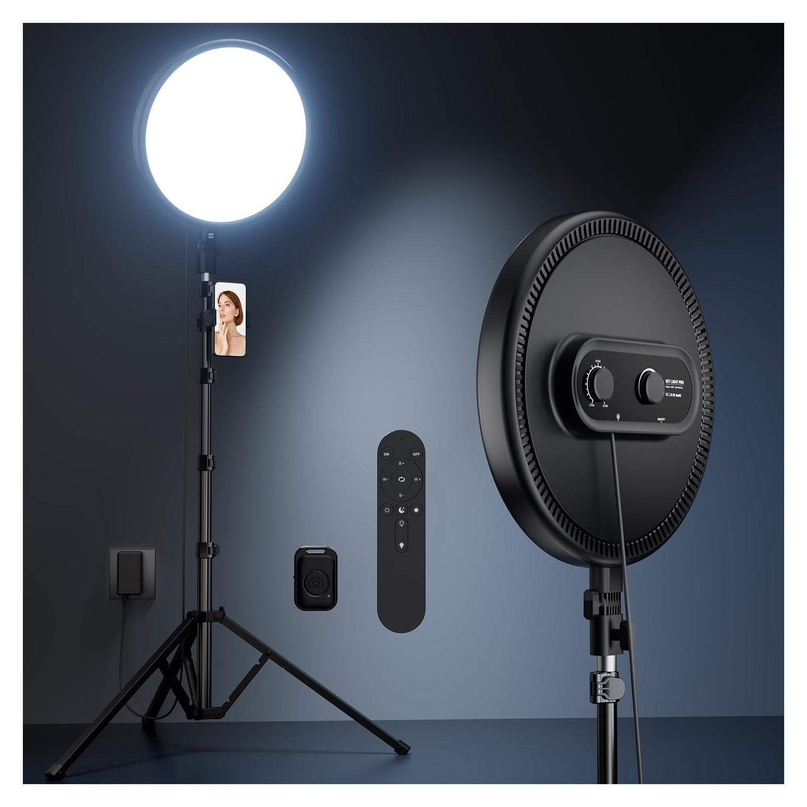 Luz de Anillo Profesional Weilisi con Trípode Ajustable 182.88 cm