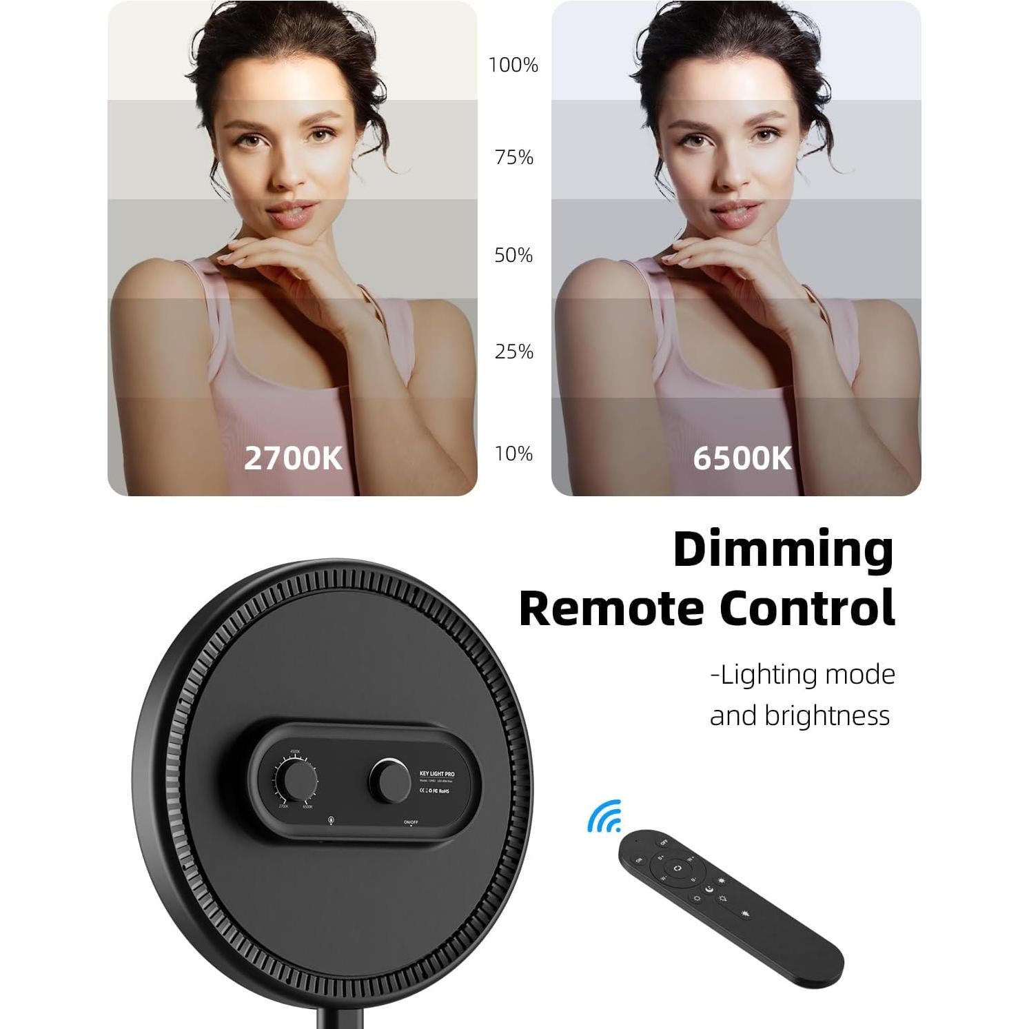 Luz de Anillo Profesional Weilisi con Trípode Ajustable 182.88 cm