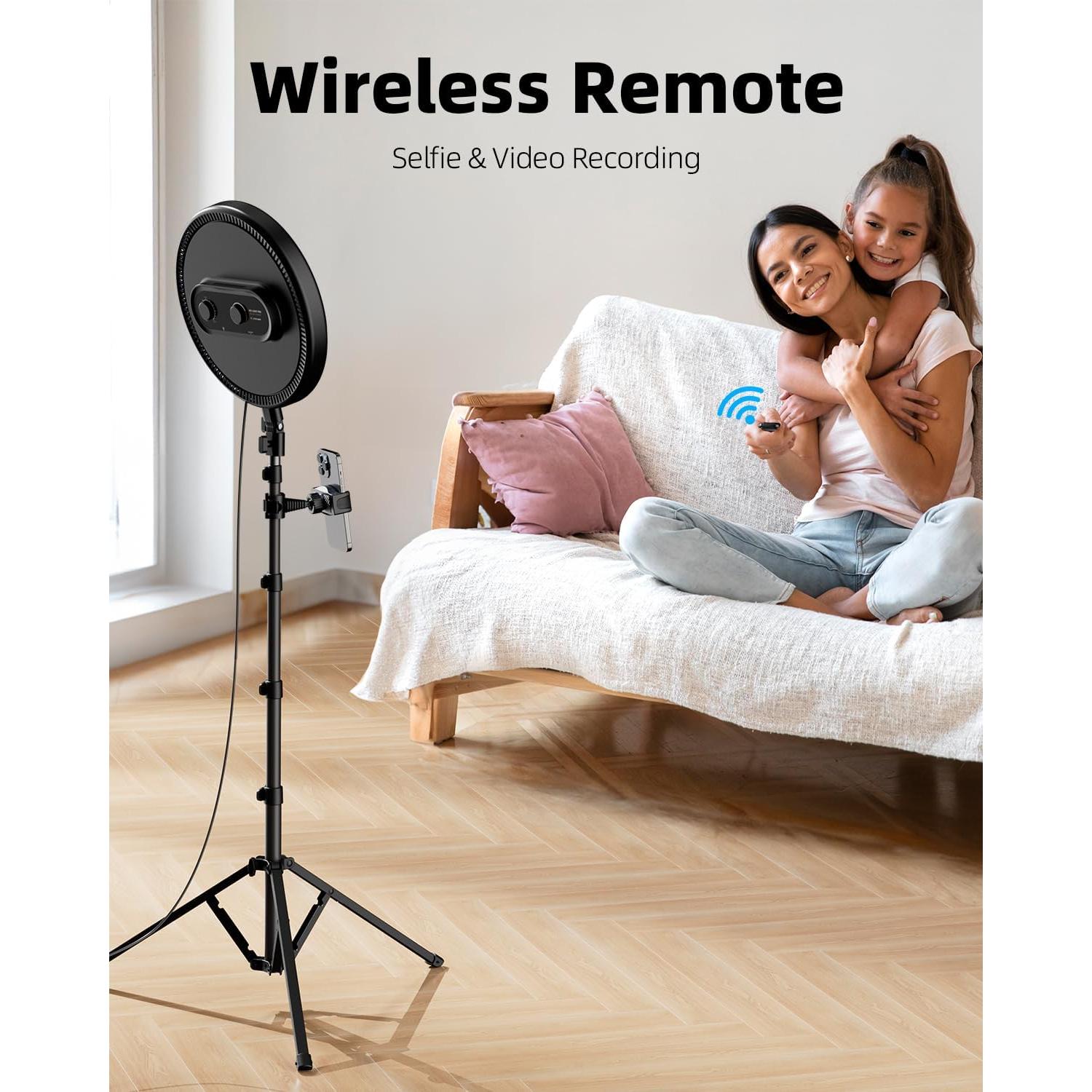 Luz de Anillo Profesional Weilisi con Trípode Ajustable 182.88 cm