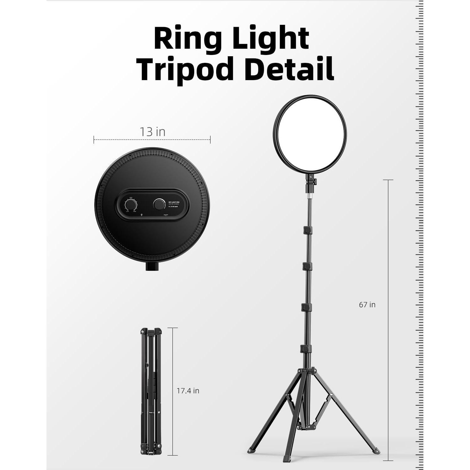 Luz de Anillo Profesional Weilisi con Trípode Ajustable 182.88 cm