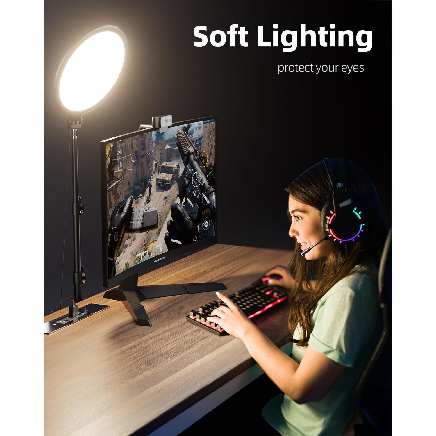 Luz de Anillo LED 10.5" Weilisi con Trípode 69" y Soporte