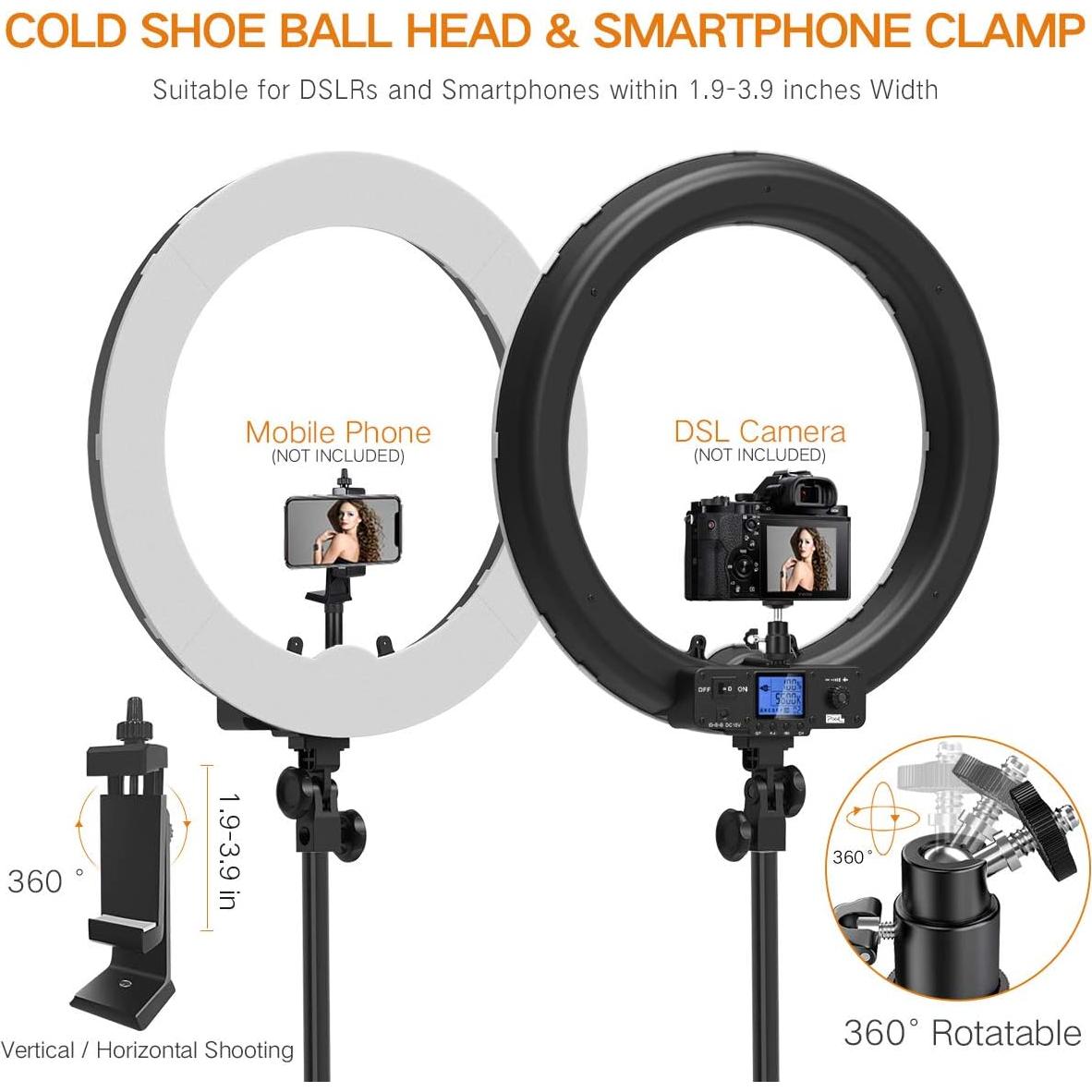 Anillo de Luz LED Bi-Color 19" PIXEL R45C 55W 3000-5800K