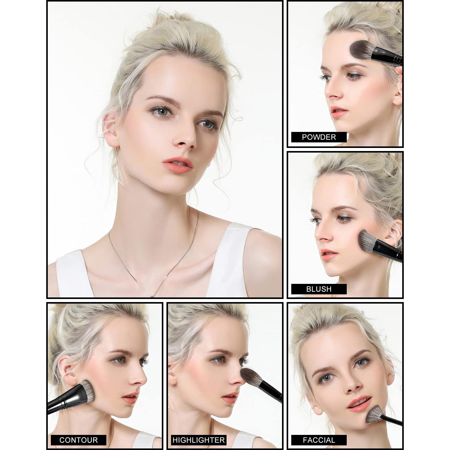 Conjunto de Brochas de Maquillaje Anmor 11 Piezas Premium