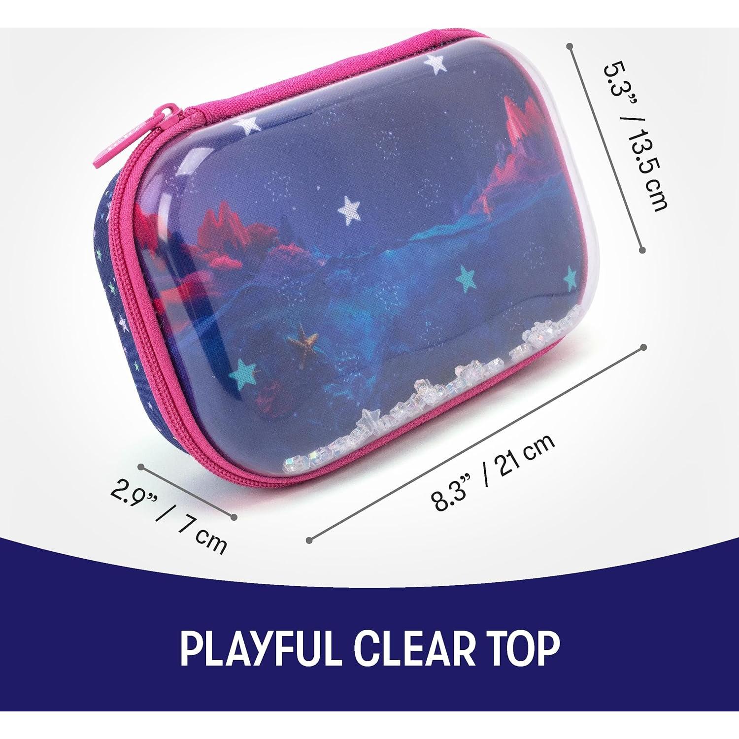 Estuche de Lápices ZIPIT Estrellas Transparente Grande