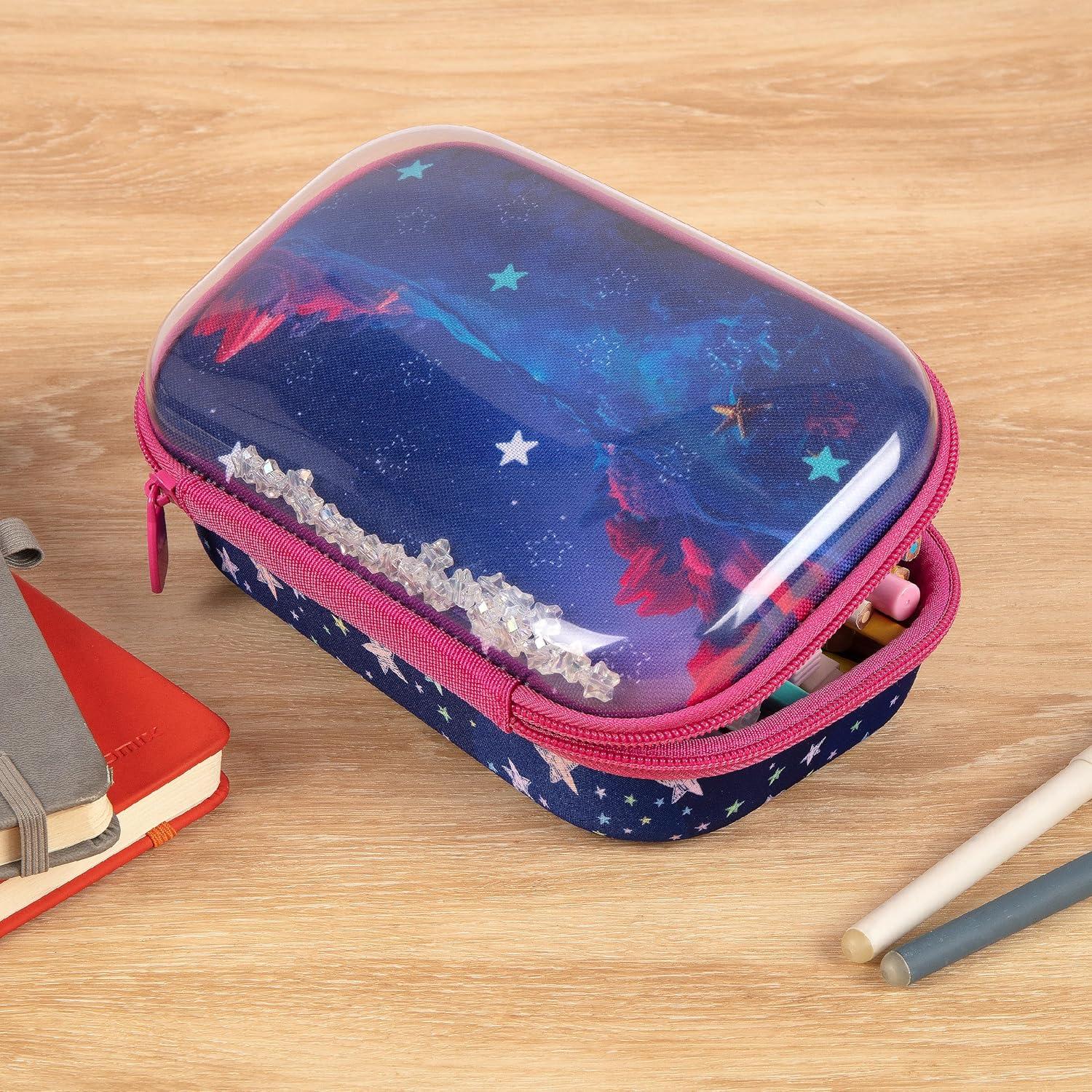 Estuche de Lápices ZIPIT Estrellas Transparente Grande