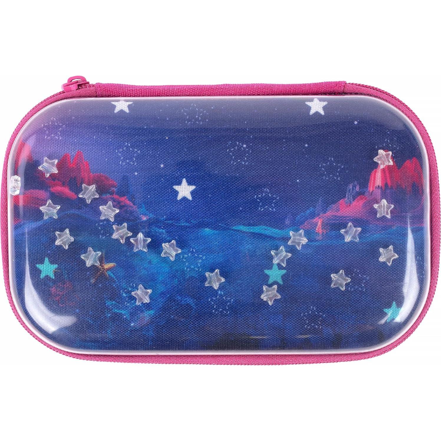 Estuche de Lápices ZIPIT Estrellas Transparente Grande