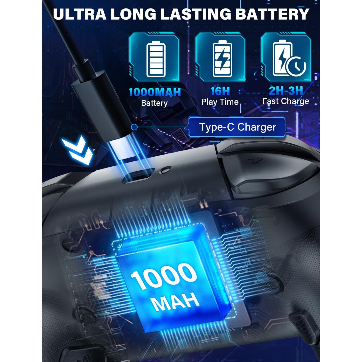 Controlador Pro ZRZLMVP Inalámbrico para Switch - 1000mAh