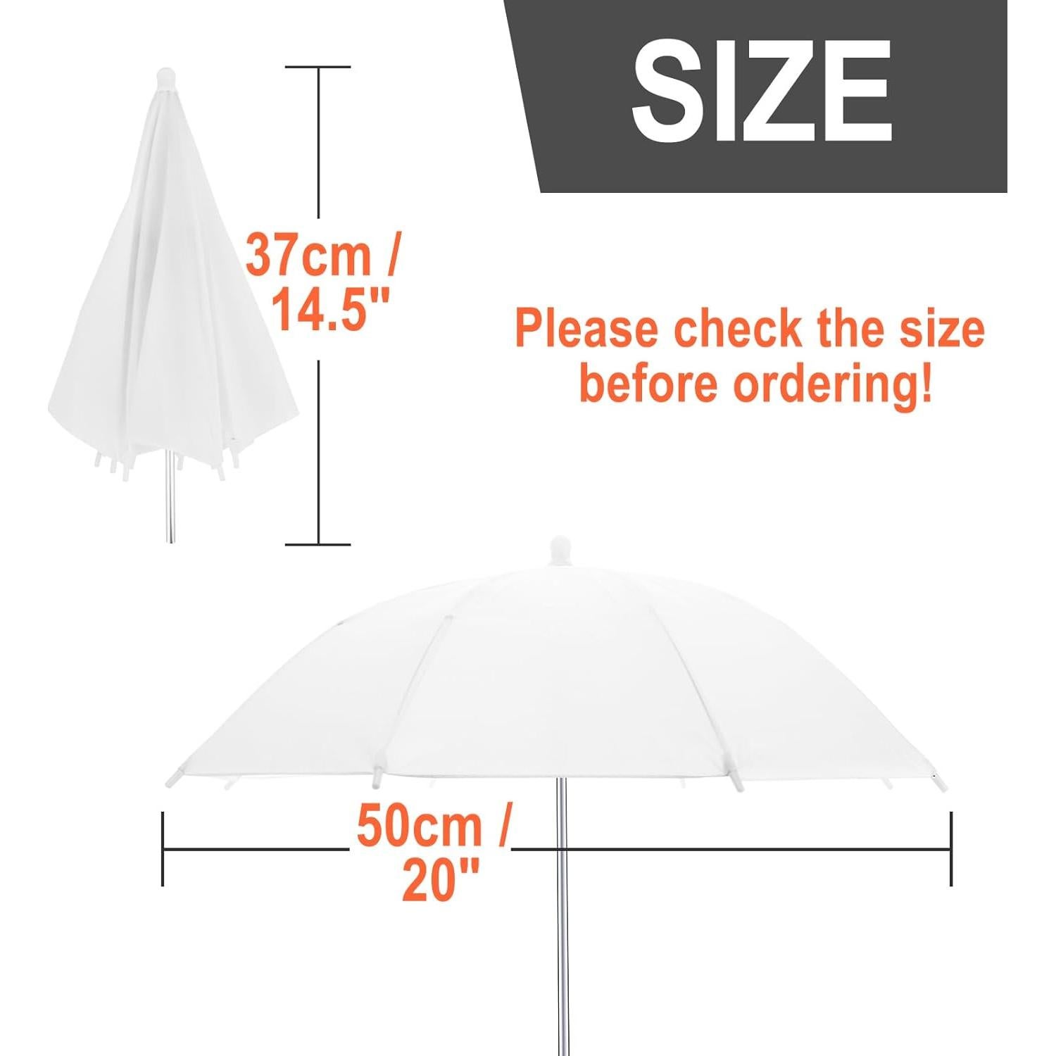 Paraguas Reflector de Luz Suave Cosmos 50cm 2 Pack