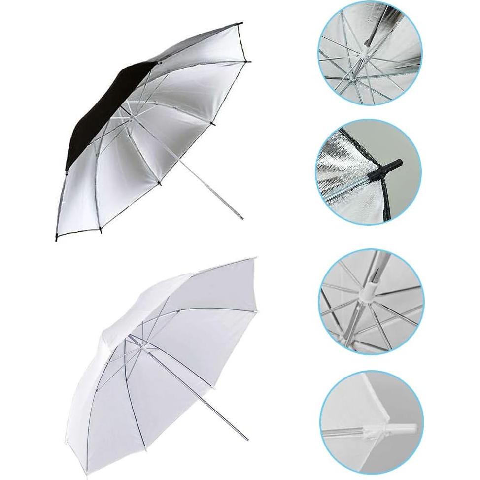 Kit de Iluminación con Paraguas Bcolor FD-8 4 Piezas 84cm