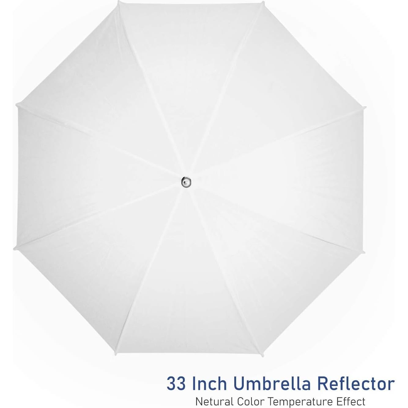 LimoStudio [2 Pack] 33 inch Diameter White Umbrella for Photography Video Studio, Lighting Reflector, Light Diffuser Control and Modifier for Delicate, Subtle Soft Light, AGG124-A