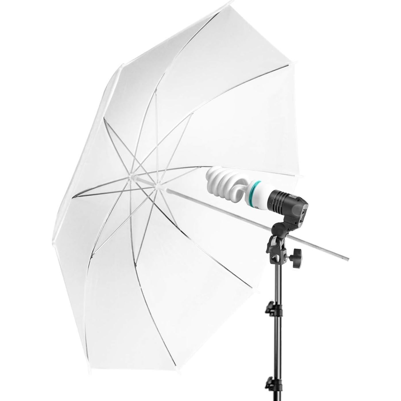 LimoStudio [2 Pack] 33 inch Diameter White Umbrella for Photography Video Studio, Lighting Reflector, Light Diffuser Control and Modifier for Delicate, Subtle Soft Light, AGG124-A