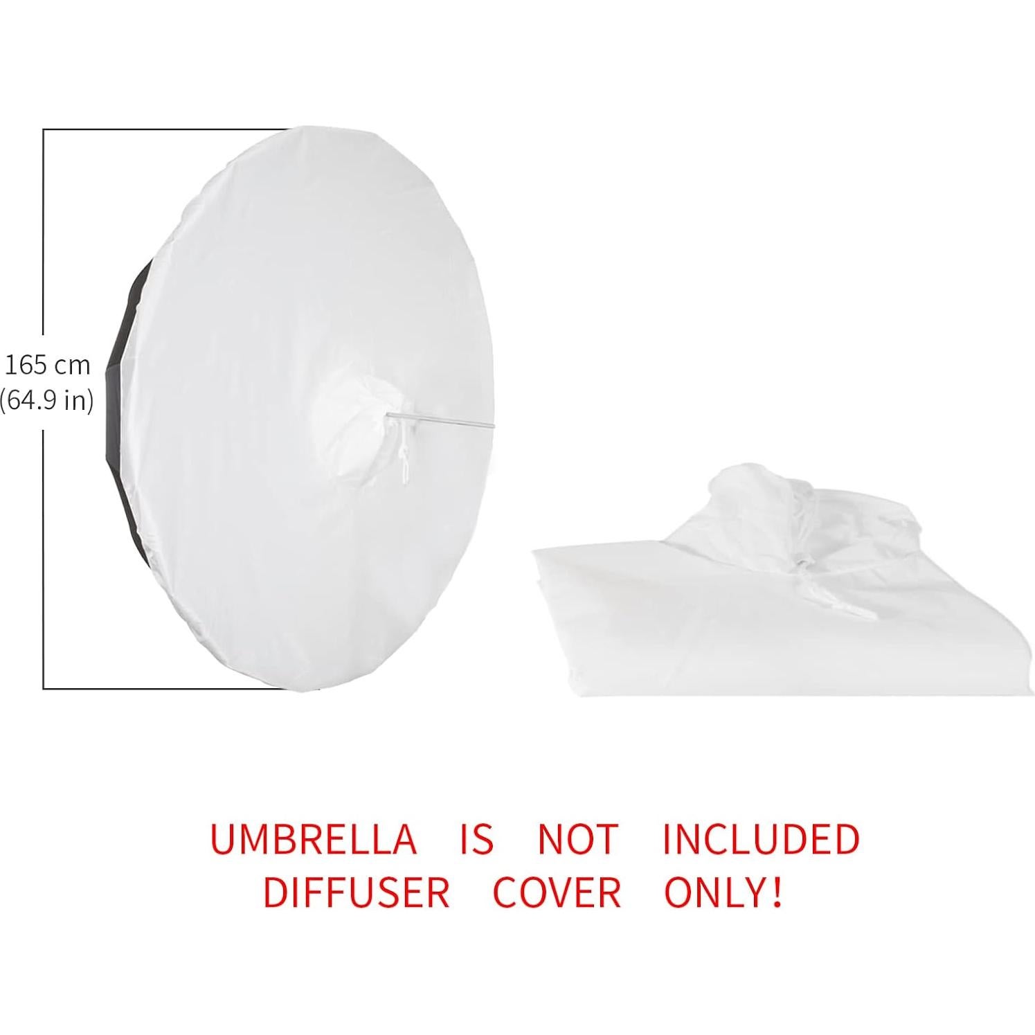 Difusor de Tela Suave Selens 65" para Paraguas Fotográfico