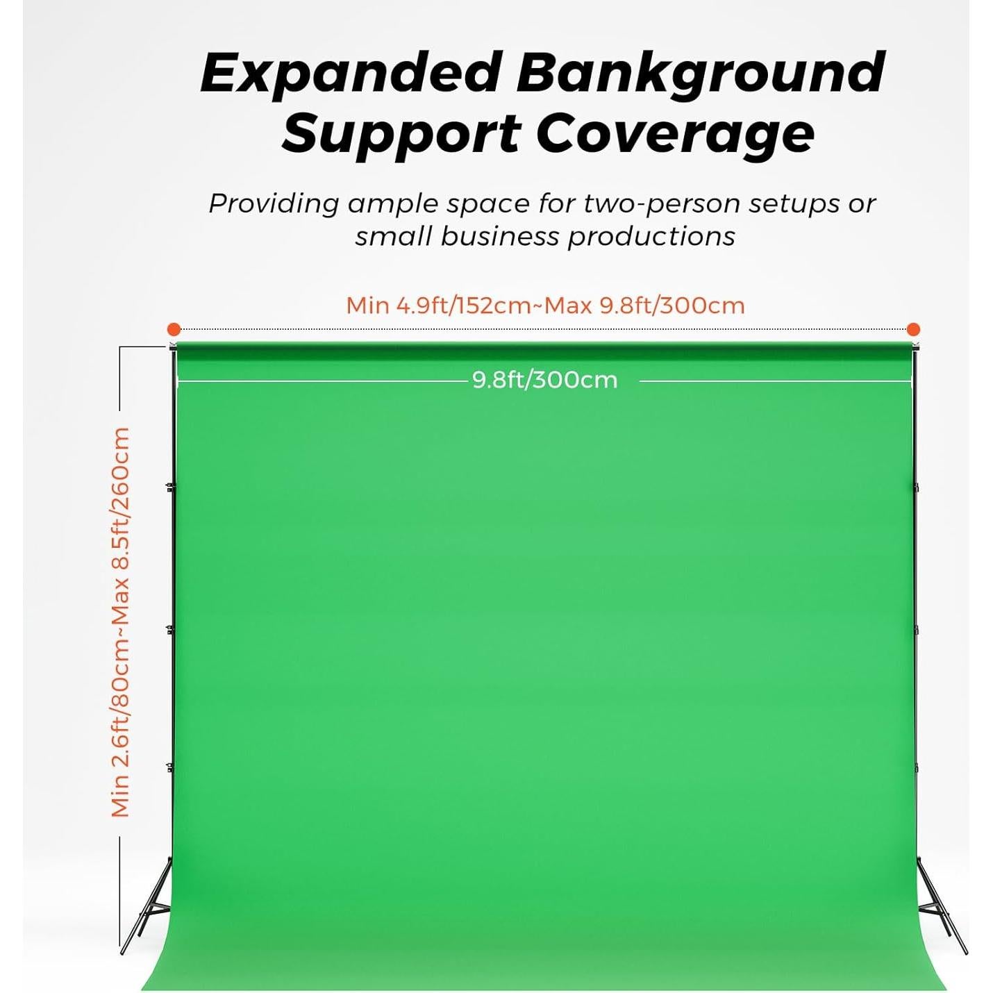 Kit de Iluminación Profesional VK40 con Fondo Verde 3x3m