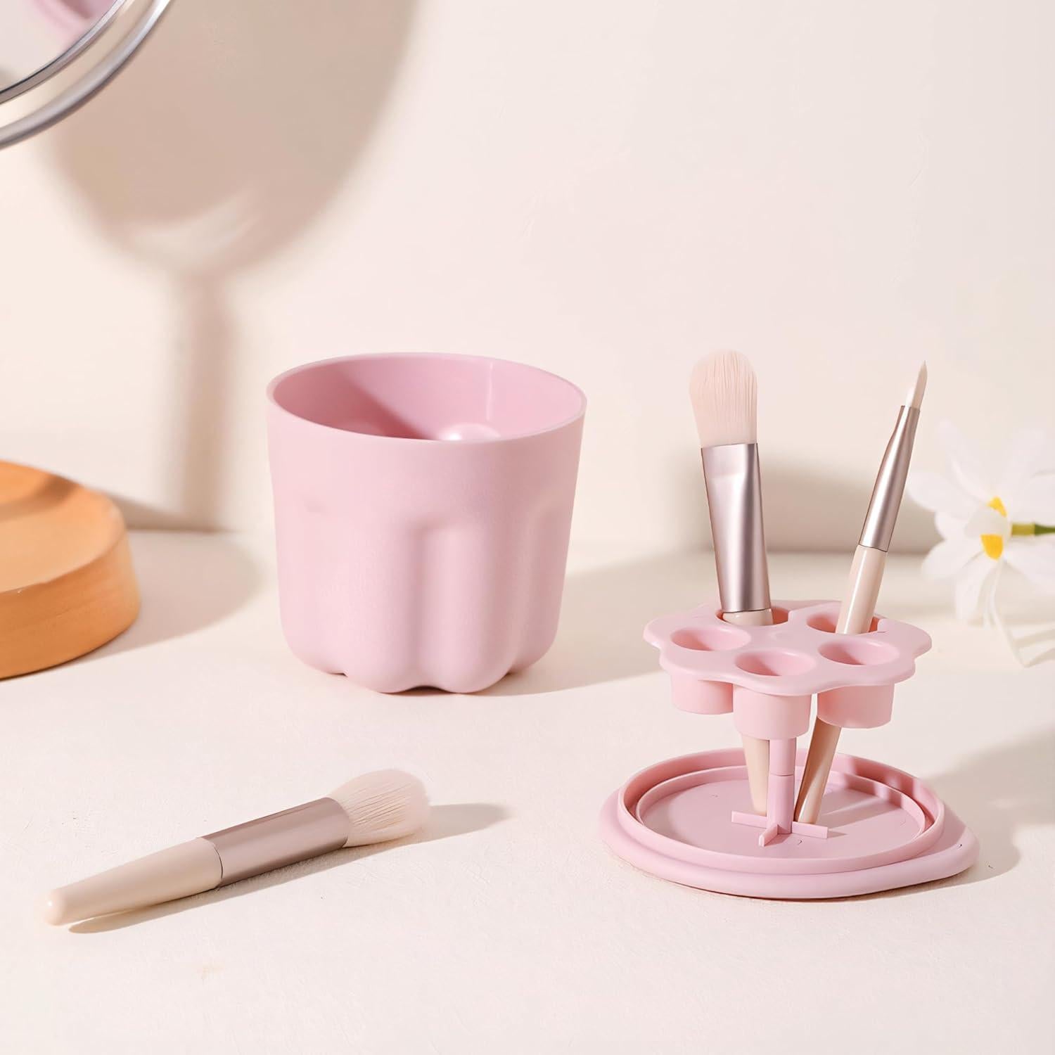 Limpiador y Secador de Brochas Merkyo Spin 360° Azul