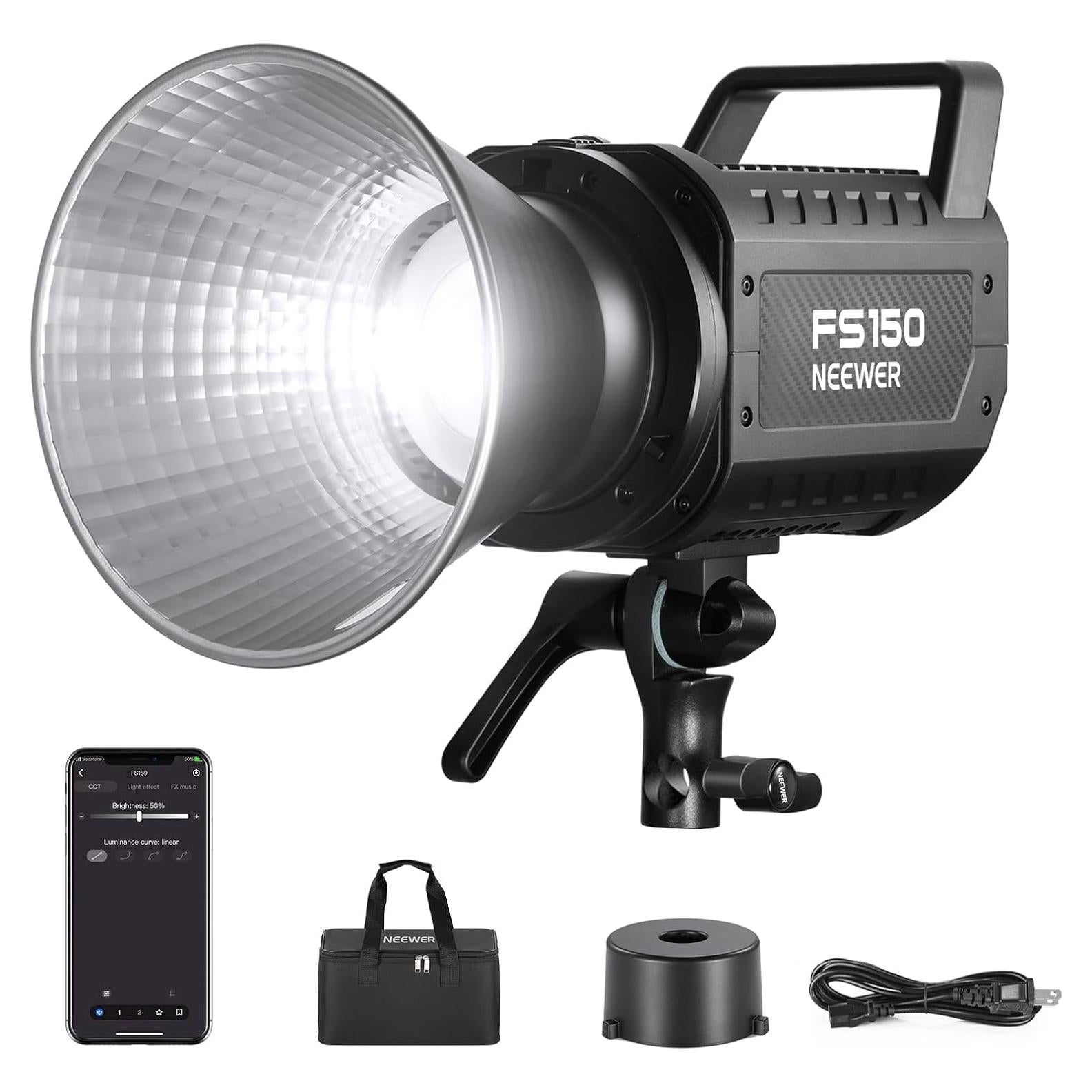 Luz de Video LED NEEWER FS150 130W 5600K Control Inalámbrico